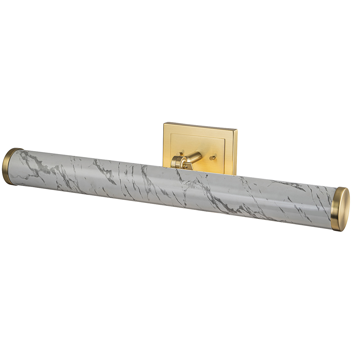 Coates 24 watt 26 inch Carrera Stone Finish and Brushed Brass Picture Light Wall Light