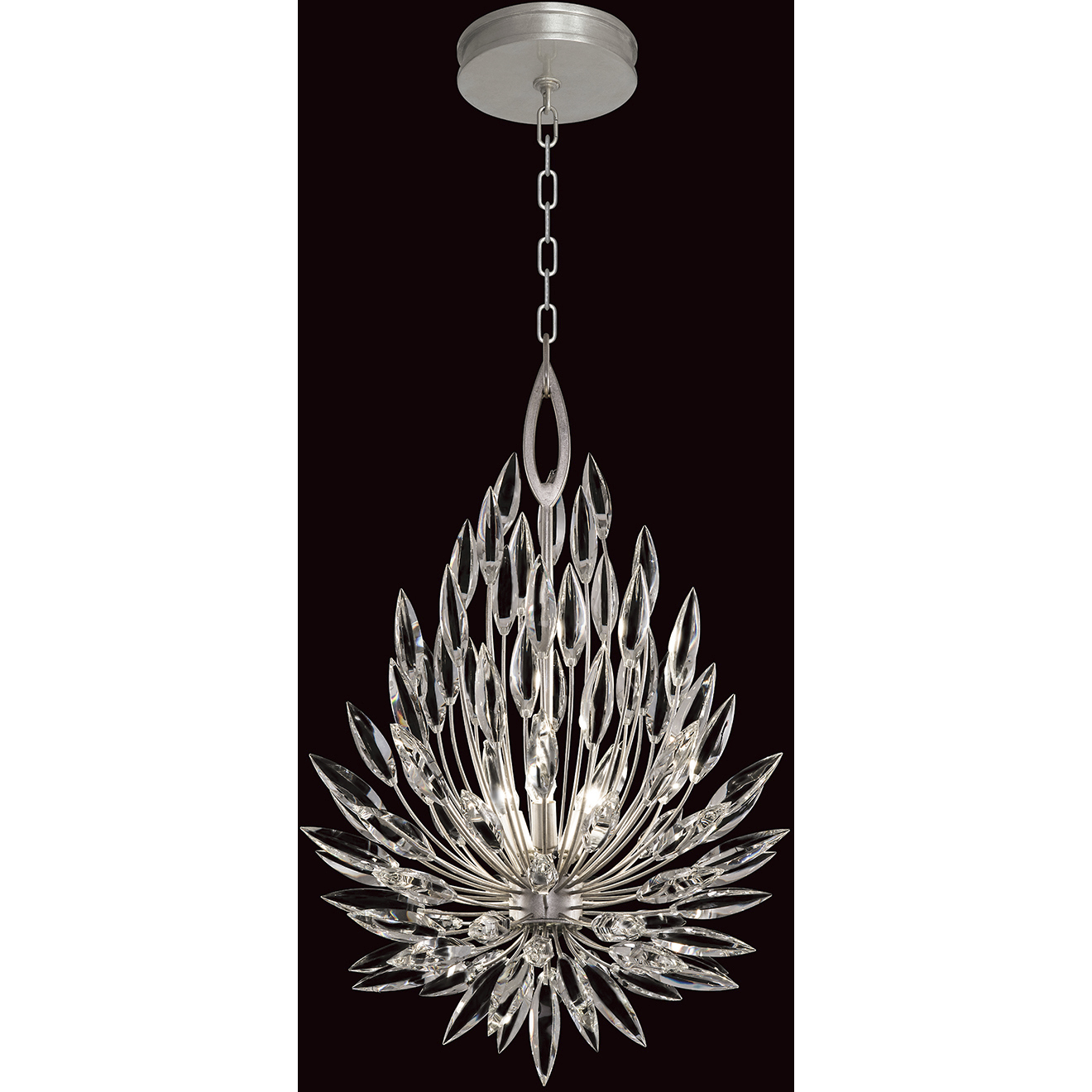 Lily Buds 3 Light 19 inch Silver Pendant Ceiling Light