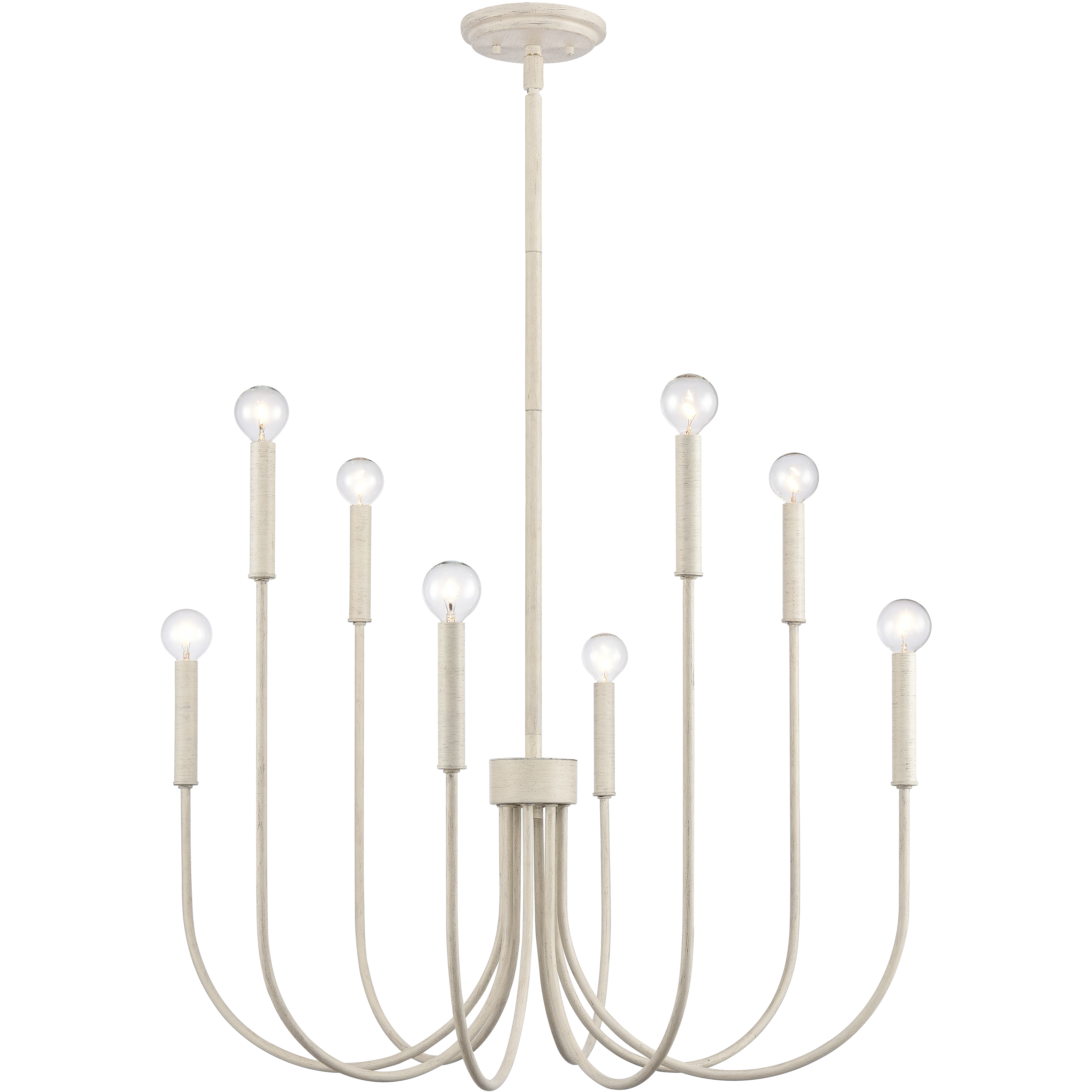 Ulla 8 Light 28 inch Antique White Chandelier Ceiling Light