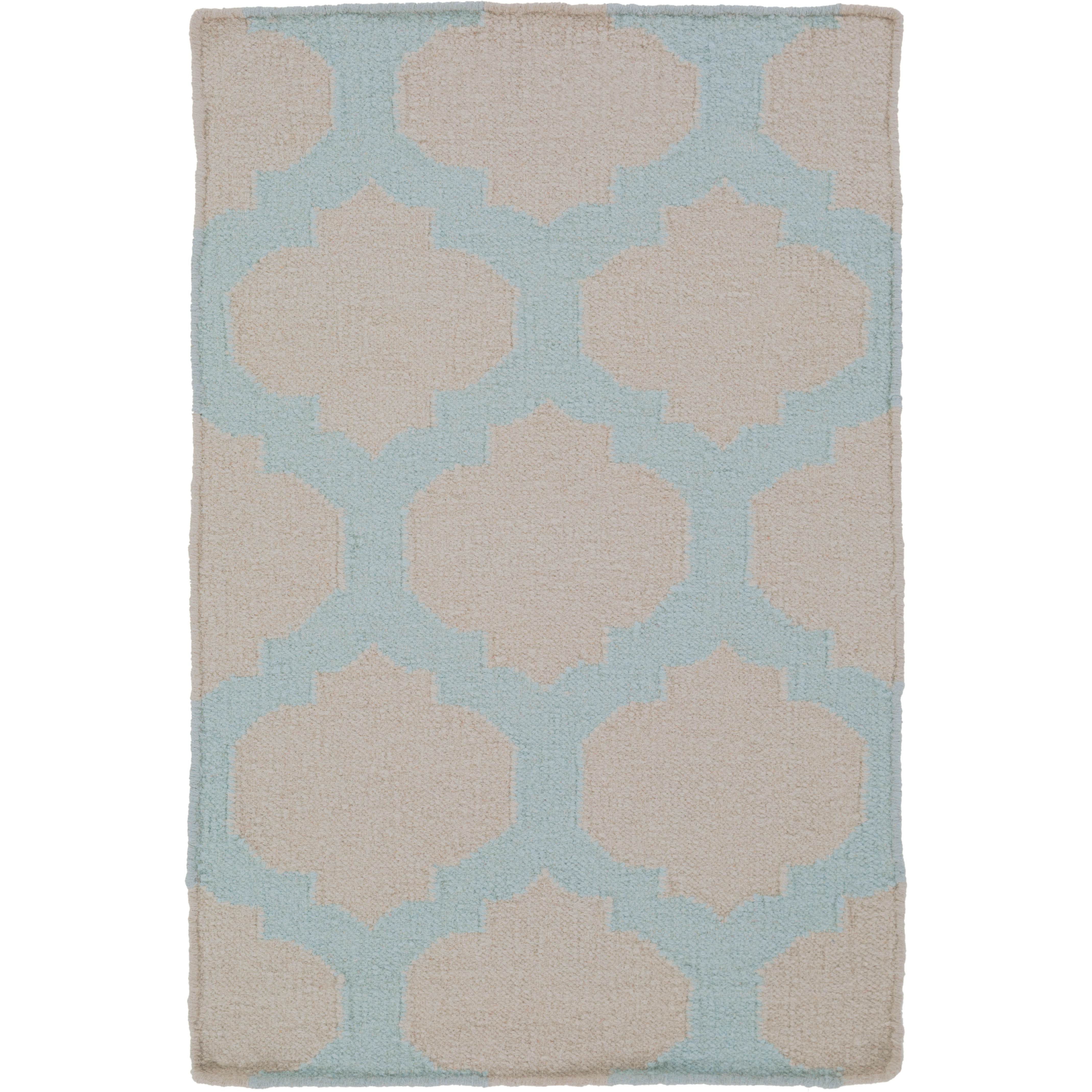 Frontier 36 X 24 inch Aqua, Taupe Rug