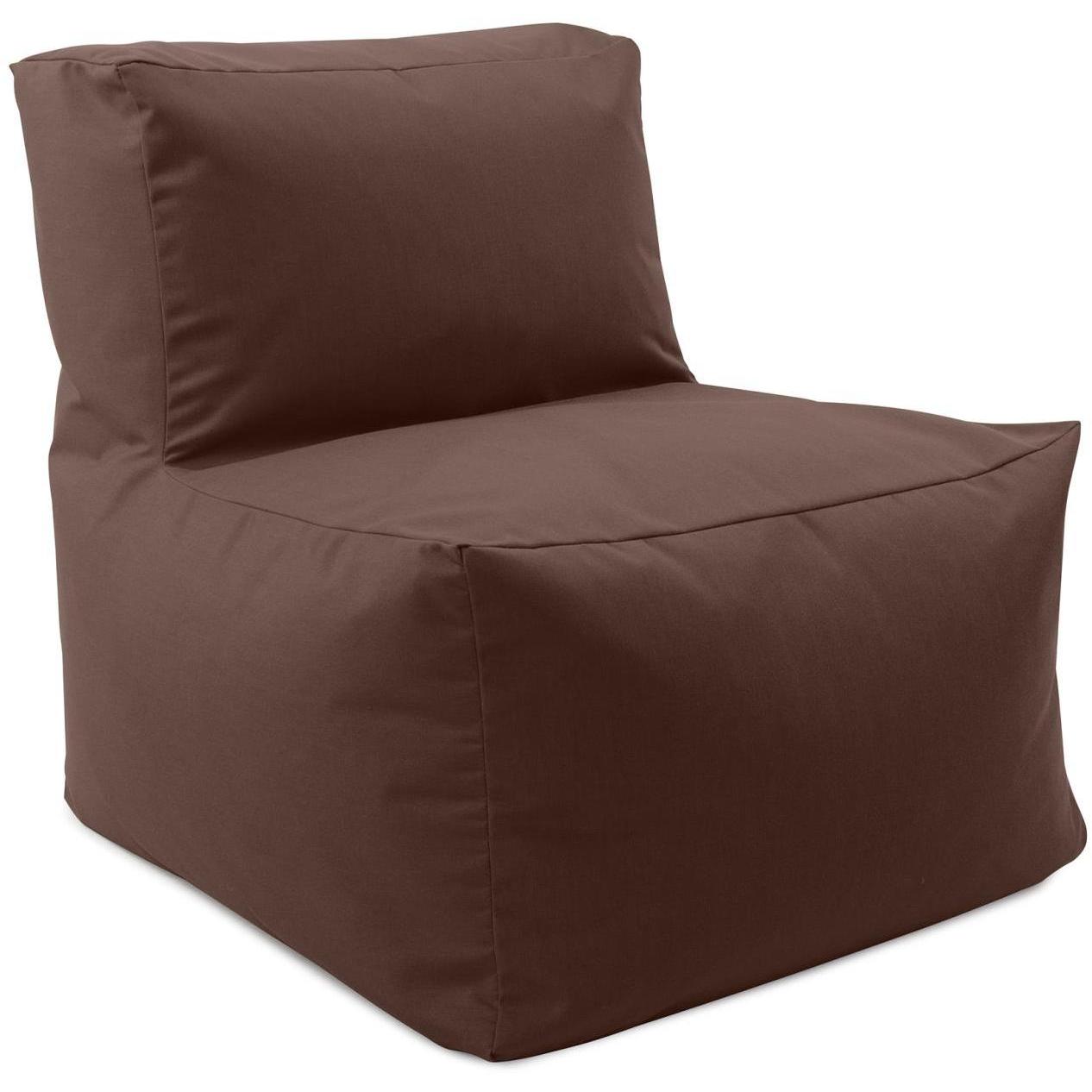 Seascape Chocolate Outdoor Pouf Chair Cover