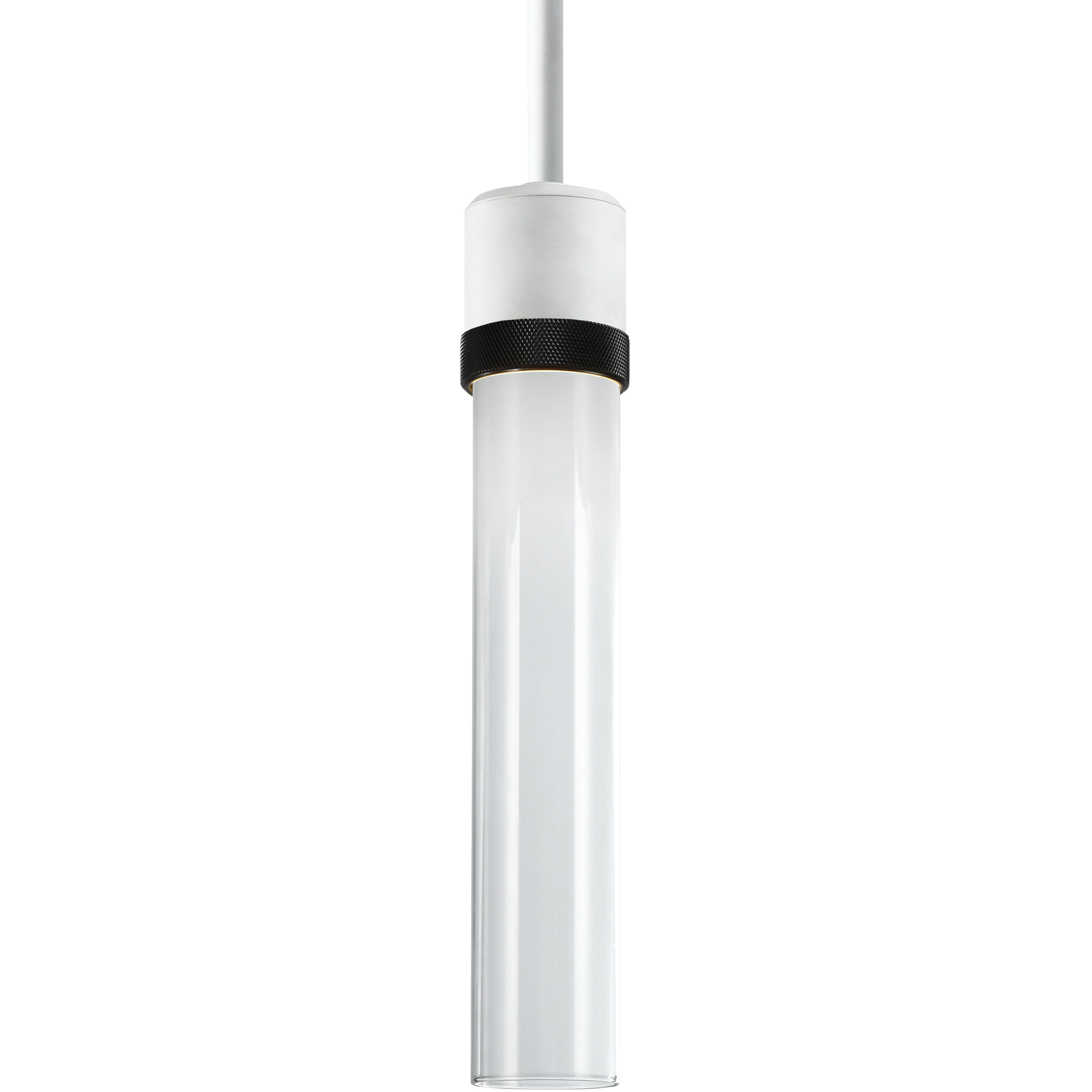 Zigrina 1 Light 5.13 inch Matte White with Satin Brushed Black Pendant Ceiling Light