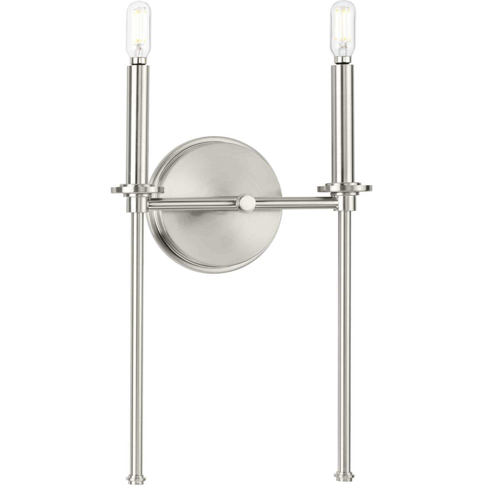 Elara 2 Light 4 inch Brushed Nickel Wall Bracket Wall Light