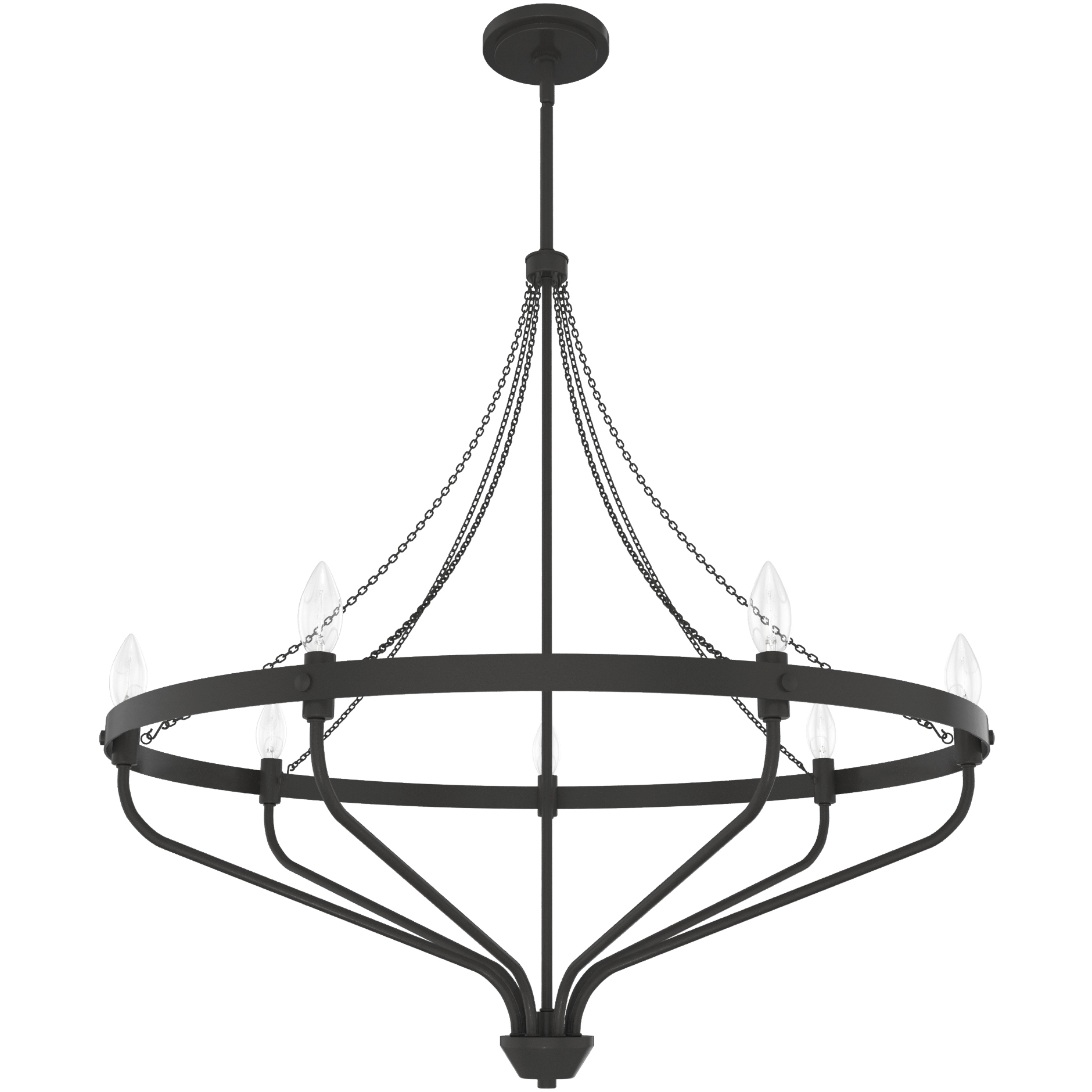 Merlin 7 Light 30.25 inch Noble Bronze Chandelier Ceiling Light