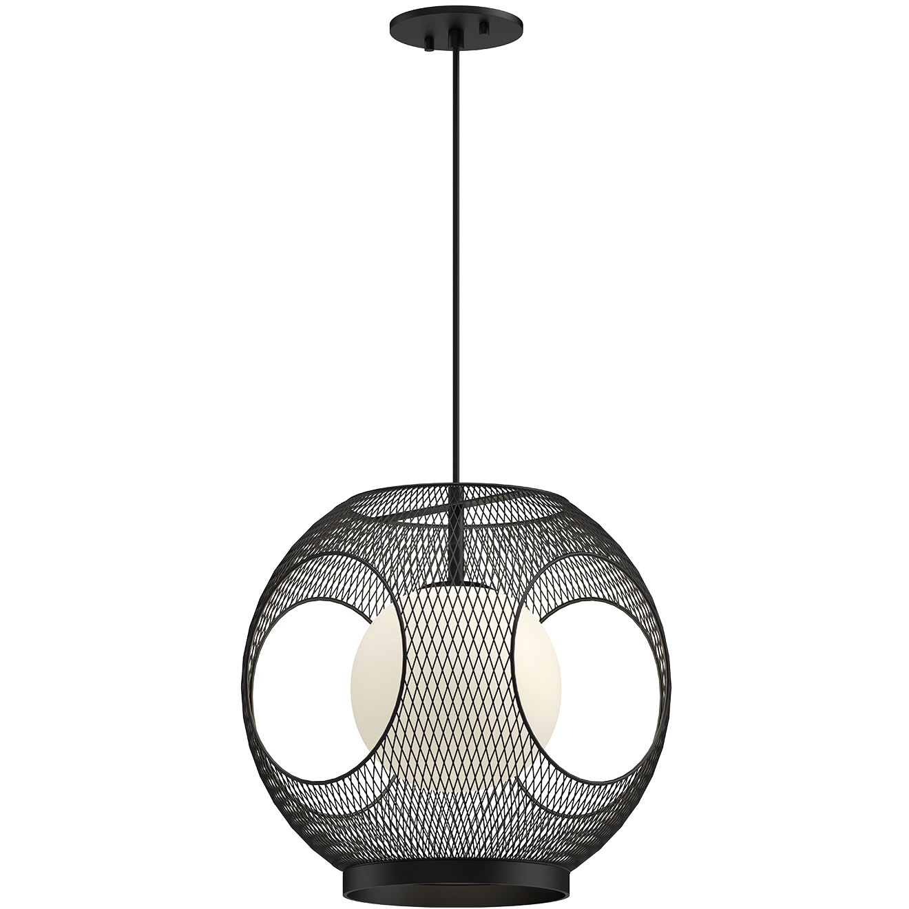 Kona 1 Light 13.25 inch Black Exterior Pendant