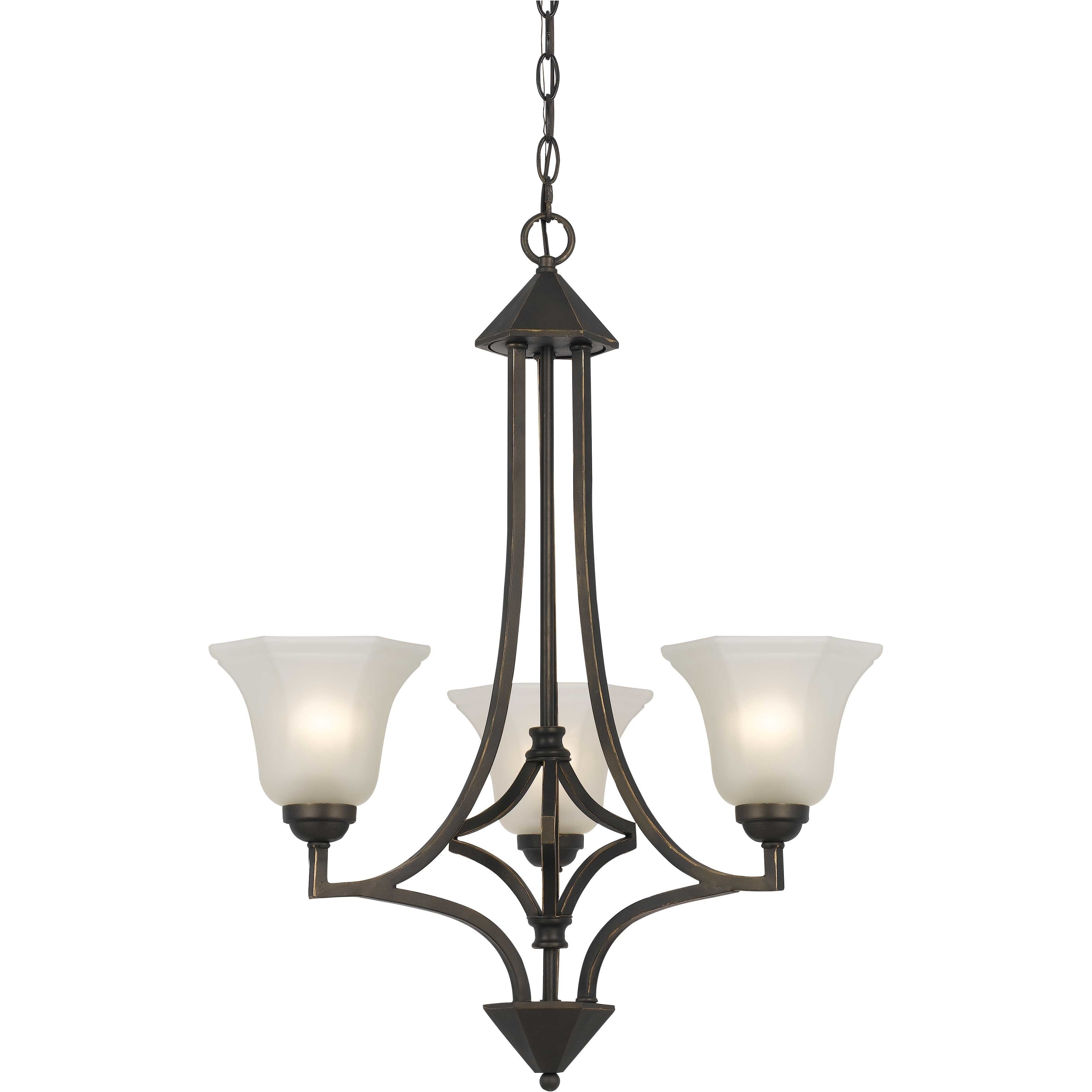 Signature 3 Light 24.25 inch Dark Bronze Chandelier Ceiling Light