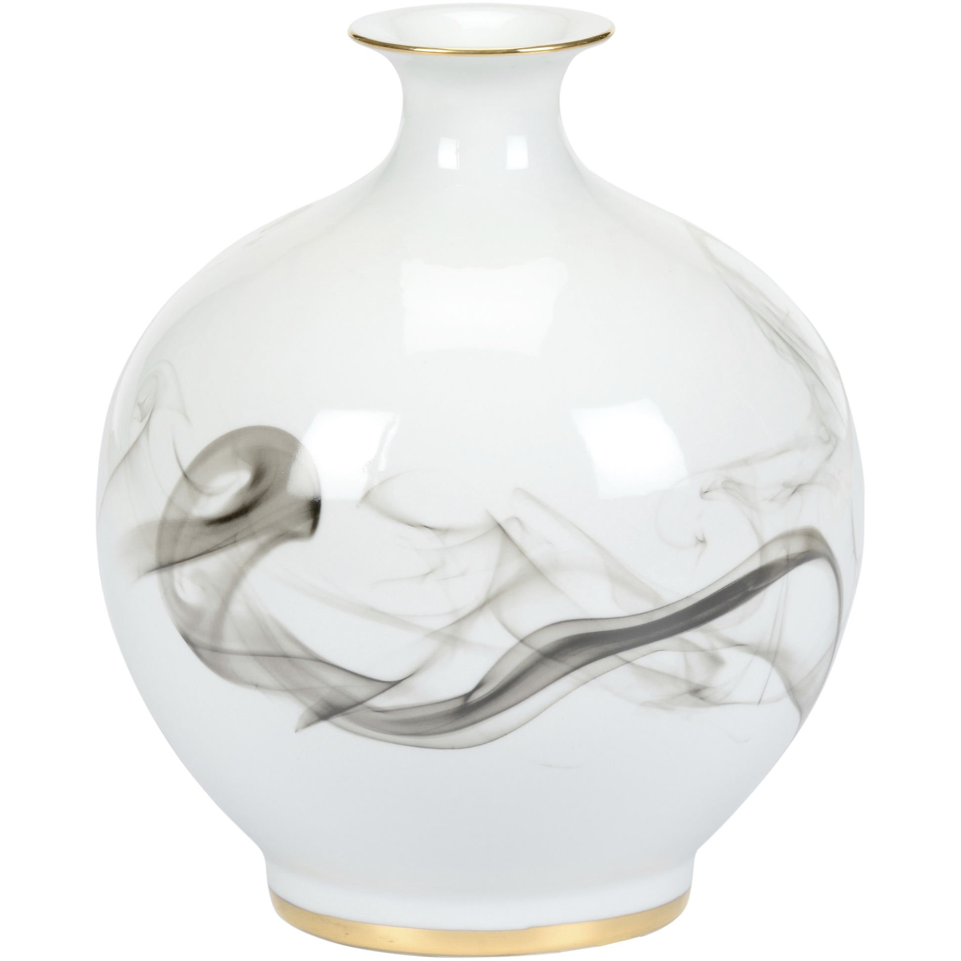White Cinder And Smoke 11.5 X 9.5 inch Vase, Small