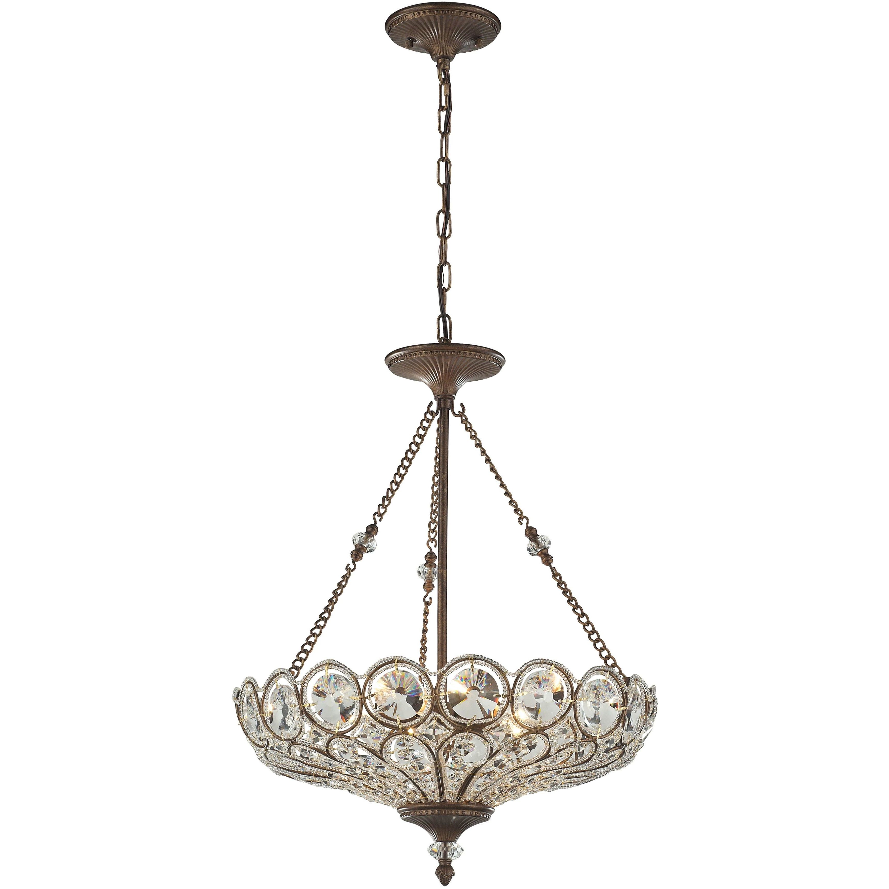 Christina 5 Light 20 inch Mocha Chandelier Ceiling Light
