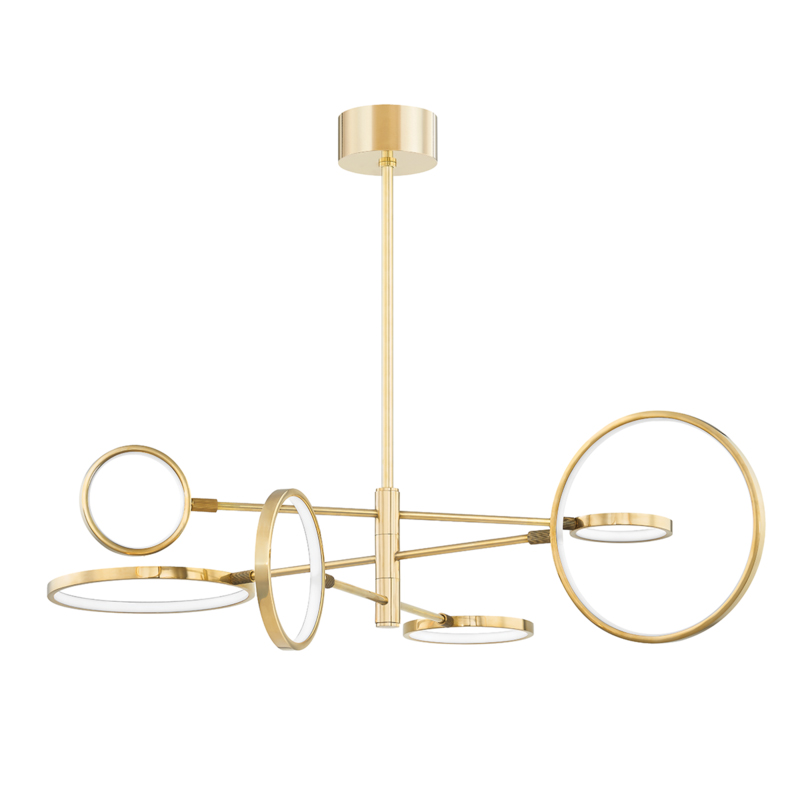 Saturn LED 44.5 inch Aged Brass Chandelier Ceiling Light
