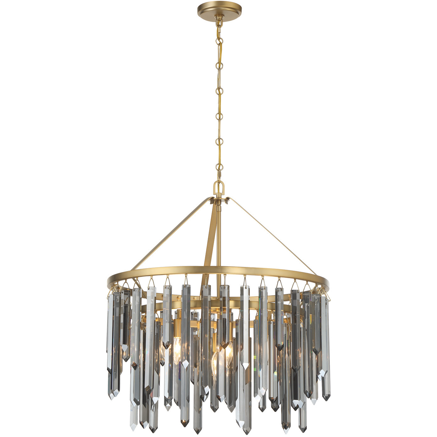 Gemma 7 Light 24 inch Modern Gold Chandelier Ceiling Light