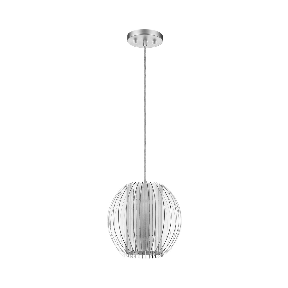 Phoenix 1 Light 8.25 inch Metallic Silver Pendant Ceiling Light