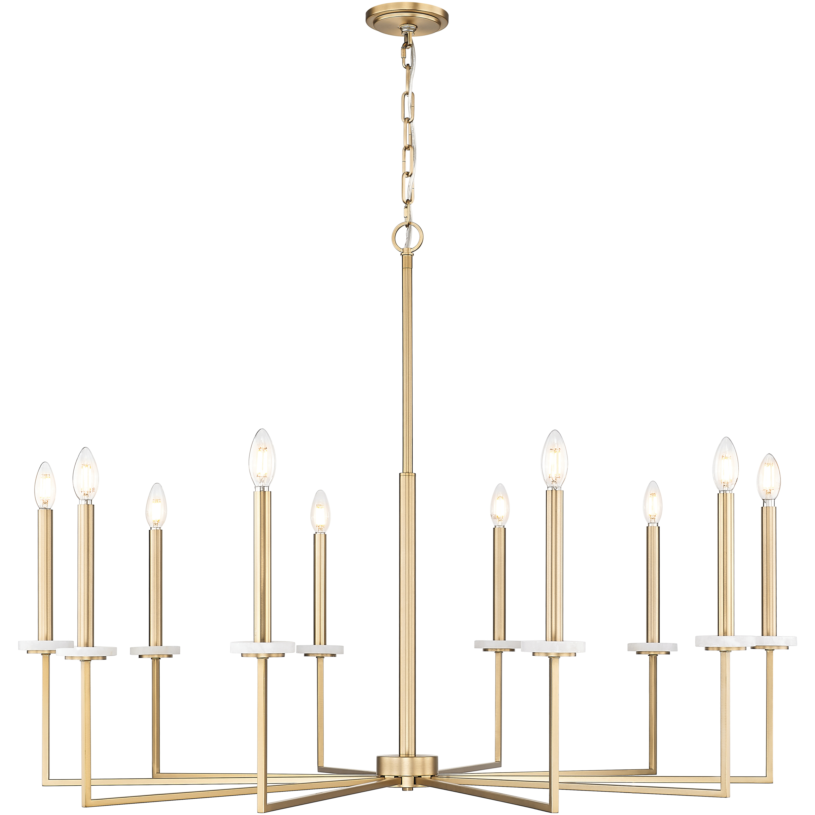 Gaultier 10 Light 44.75 inch Modern Gold Chandelier Ceiling Light