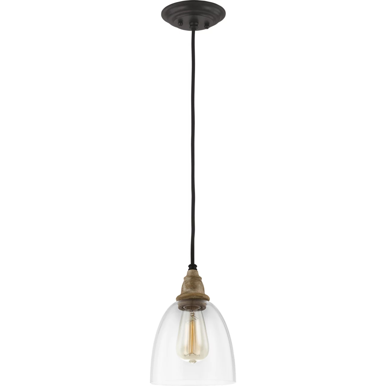 Matrimonio 1 Light 6.38 inch Driftwood / Dark Weathered Zinc Mini-Pendant Ceiling Light