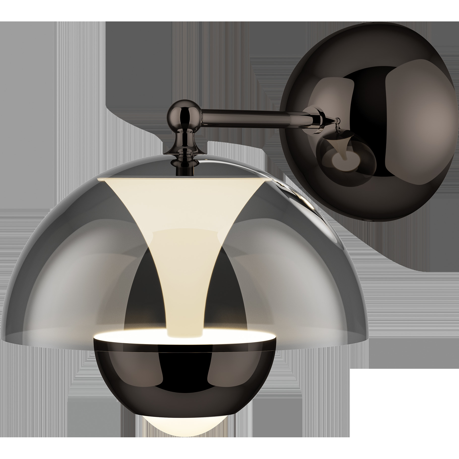 Andoria LED 10.63 inch Black Chrome with Smoke Wall Sconce Wall Light