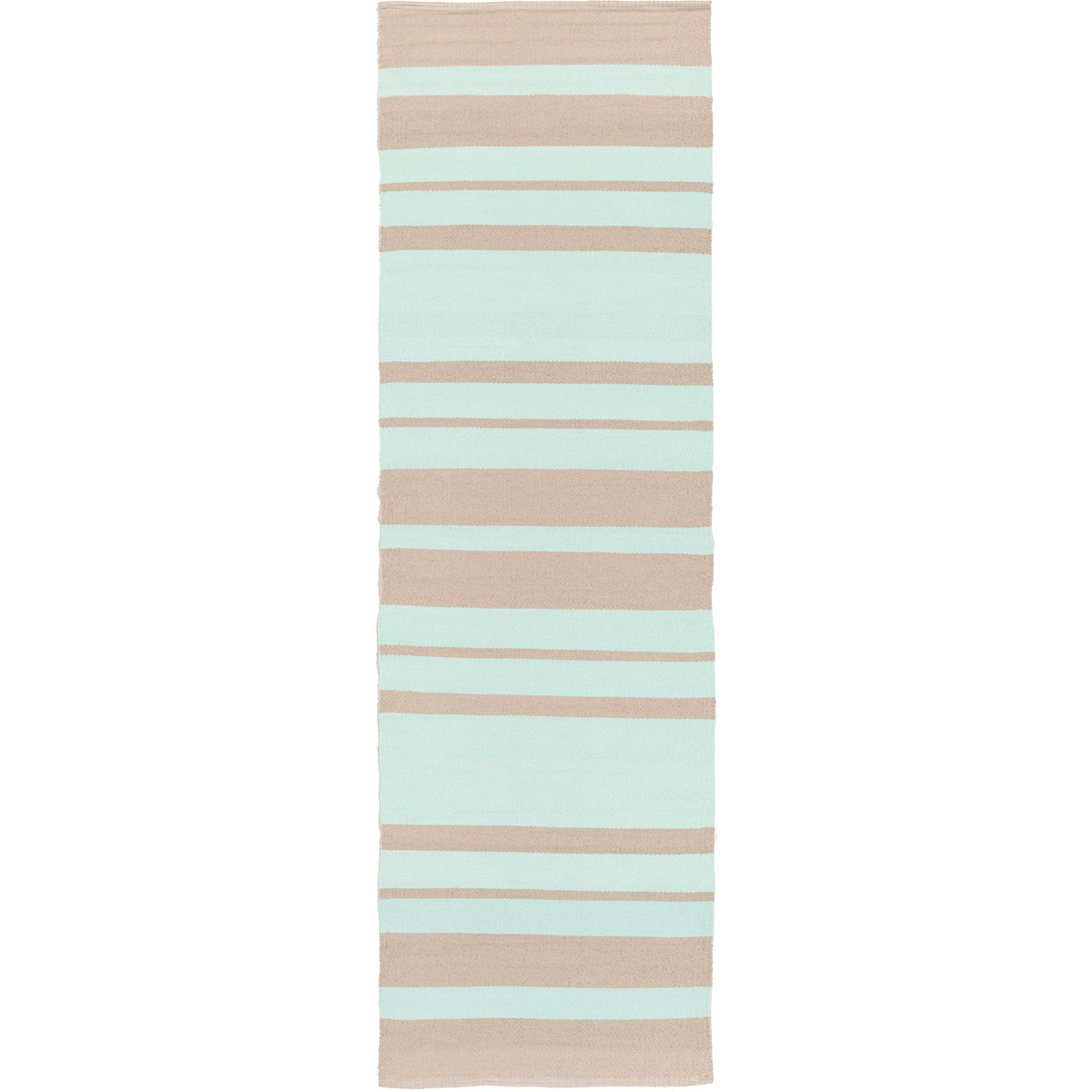 Picnic 96 X 30 inch Mint, Taupe Rug