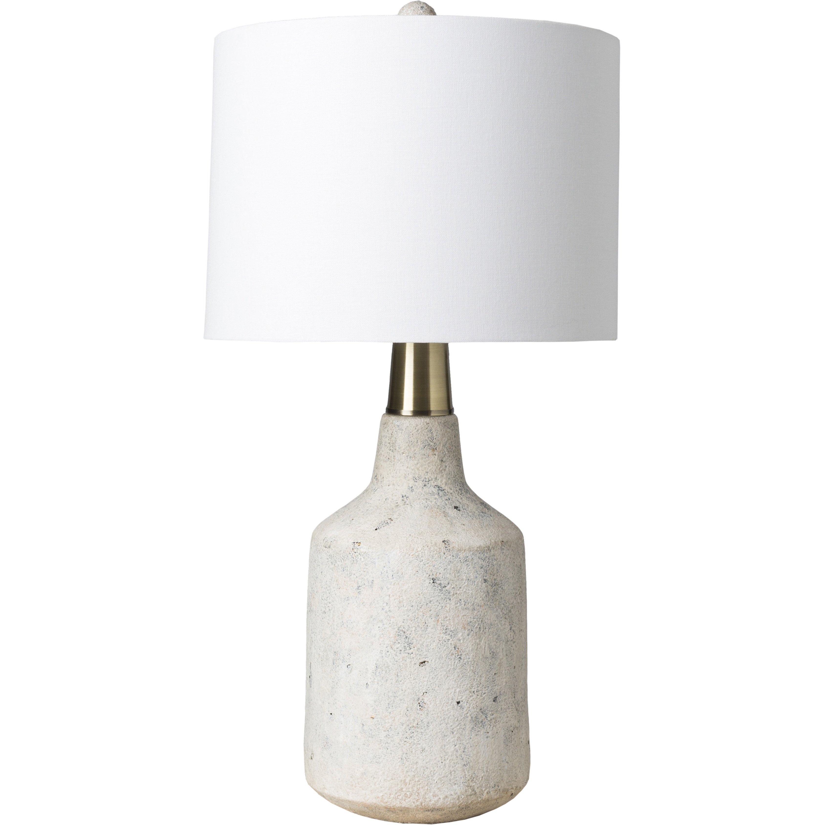 Phoenix 28.25 inch 100 watt White Table Lamp Portable Light