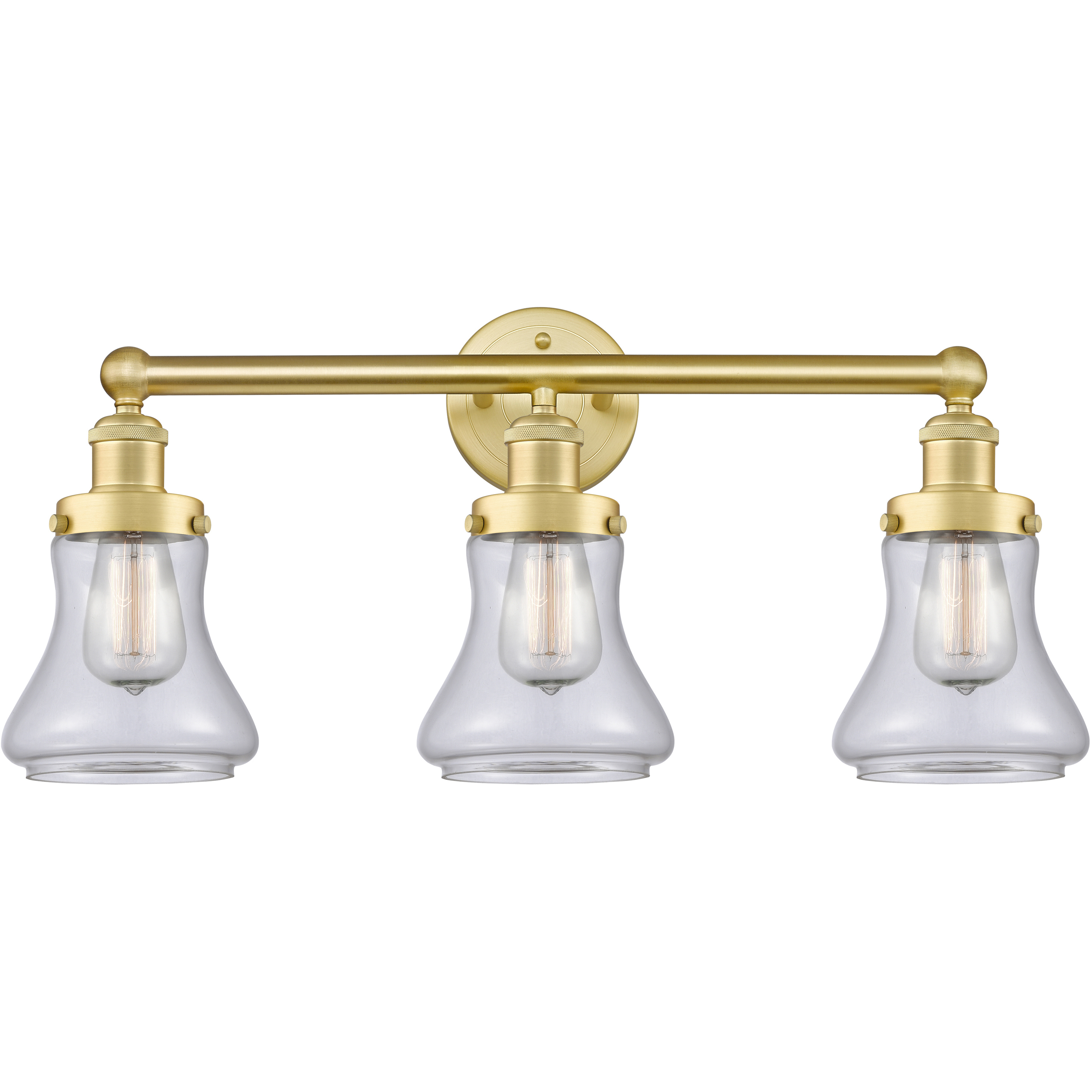 Bellmont 3 Light 24.5 inch Satin Gold Bath Vanity Light Wall Light in Clear
