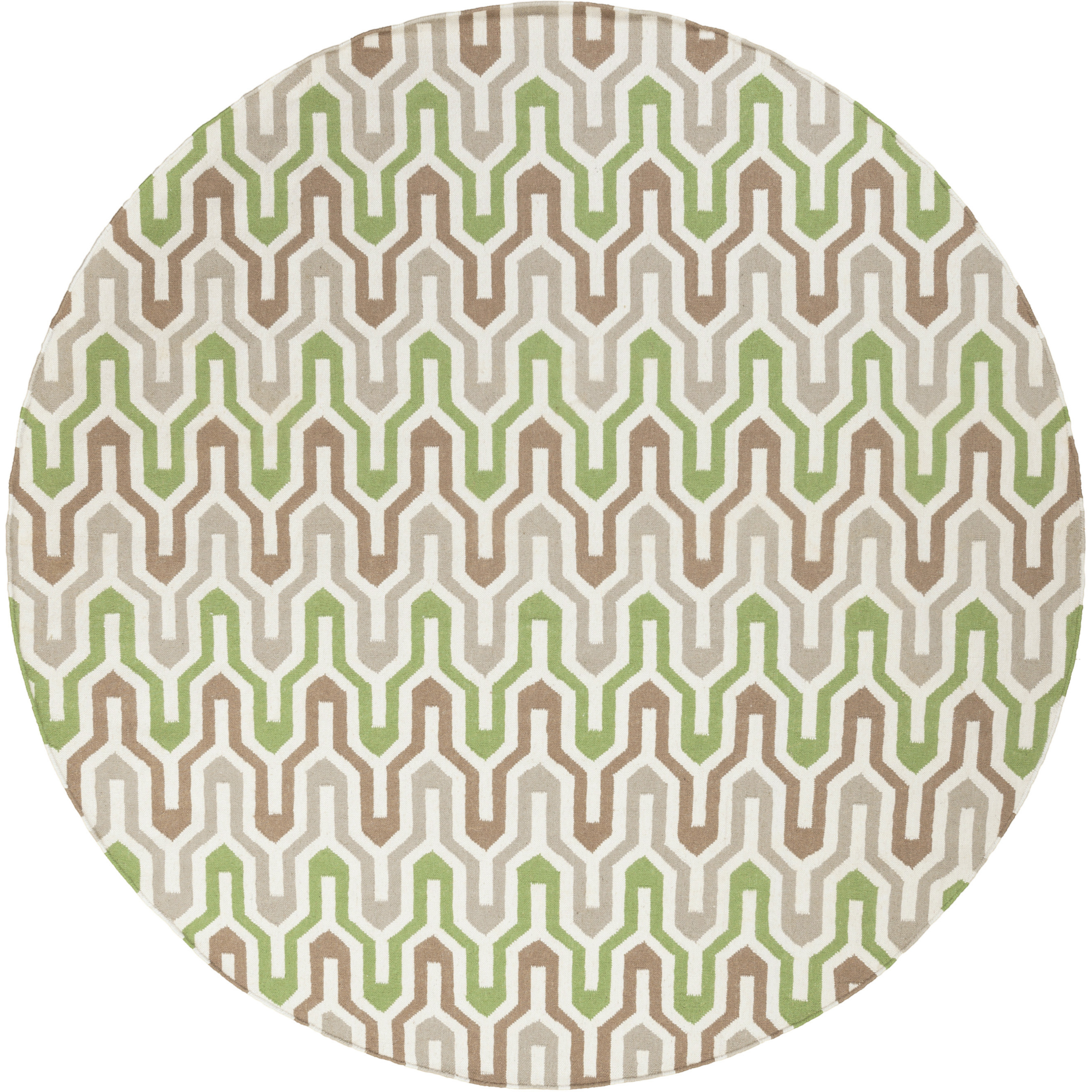 Fallon 96 X 96 inch Dark Green, Ivory, Camel Rug