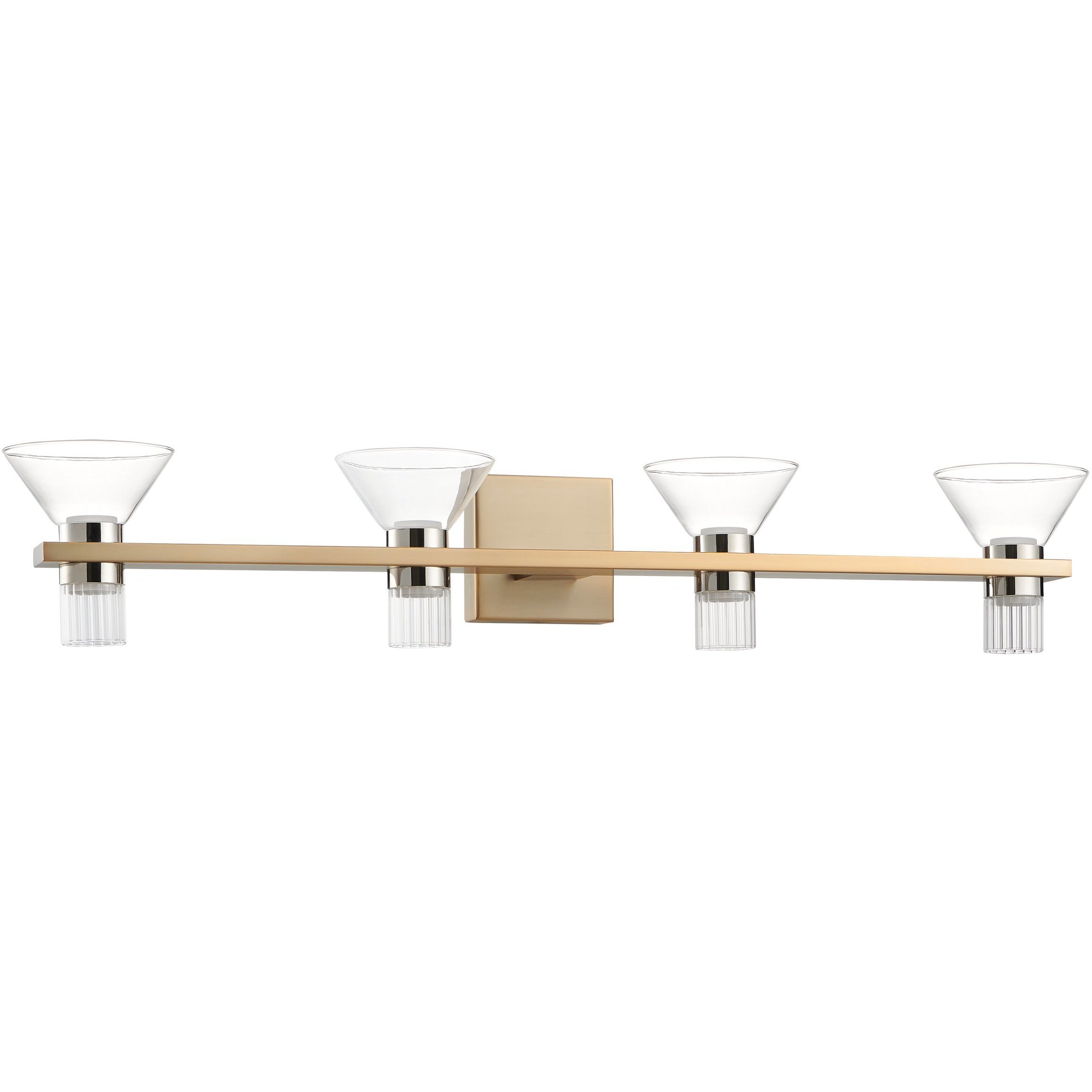 Blake LED 35.5 inch Champagne Gold and Polished Nickel Vanity Light Wall Light