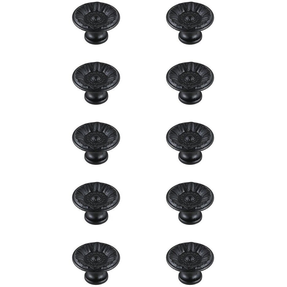 Corio Matte Black Hardware Cabinet Knob, Set of 10