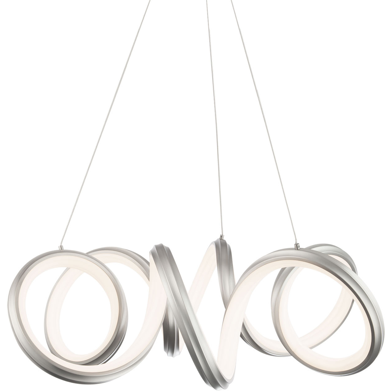 Mamba LED 26 inch Brushed Nickel Pendant Ceiling Light, dweLED