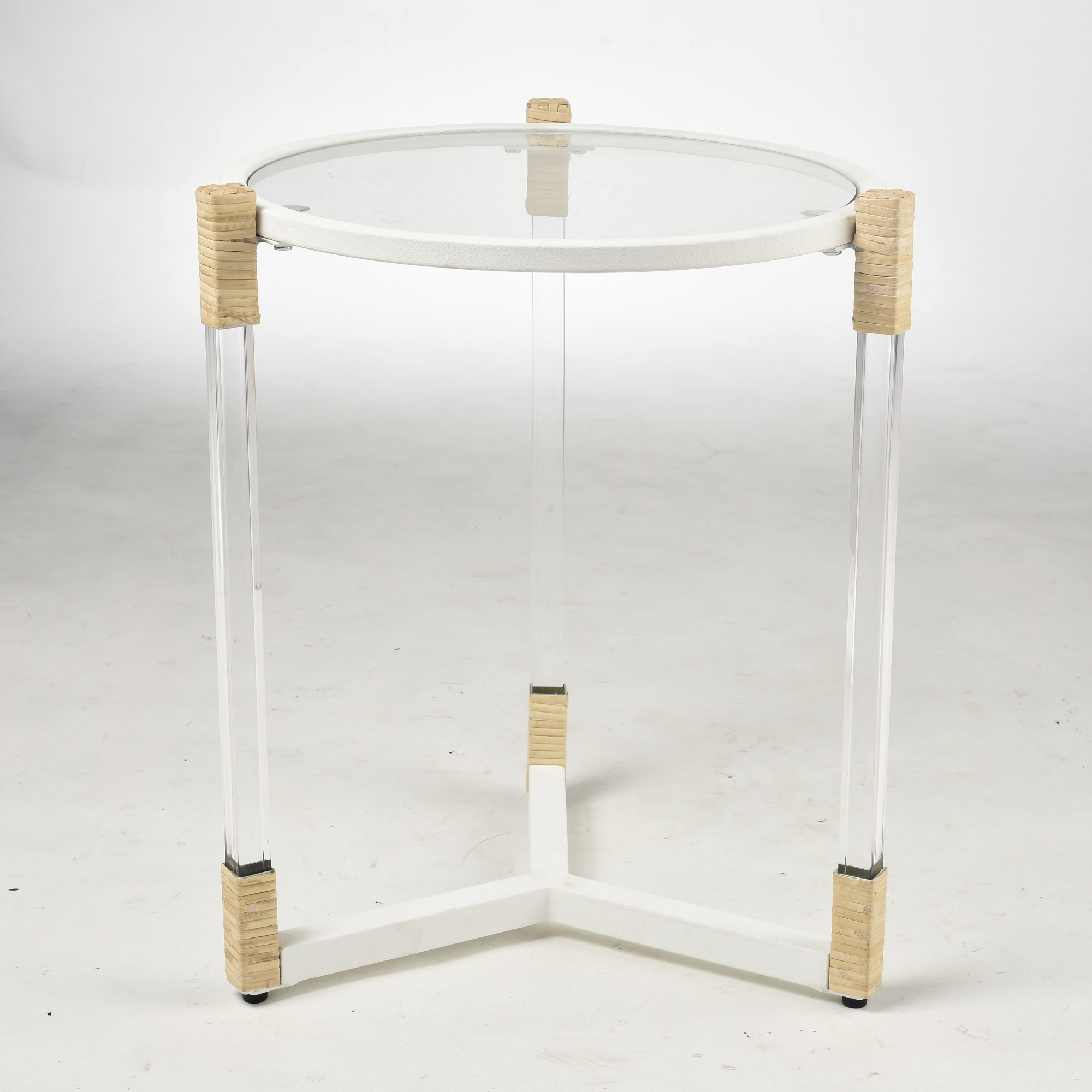 Karma 20 X 17.25 inch Textured White Accent Table
