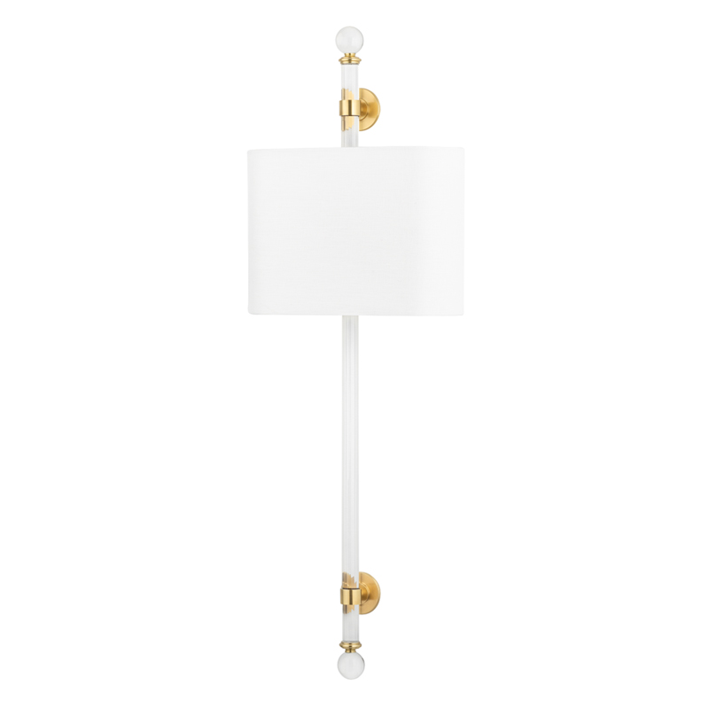 Wertham 2 Light 12 inch Aged Brass ADA Wall Sconce Wall Light