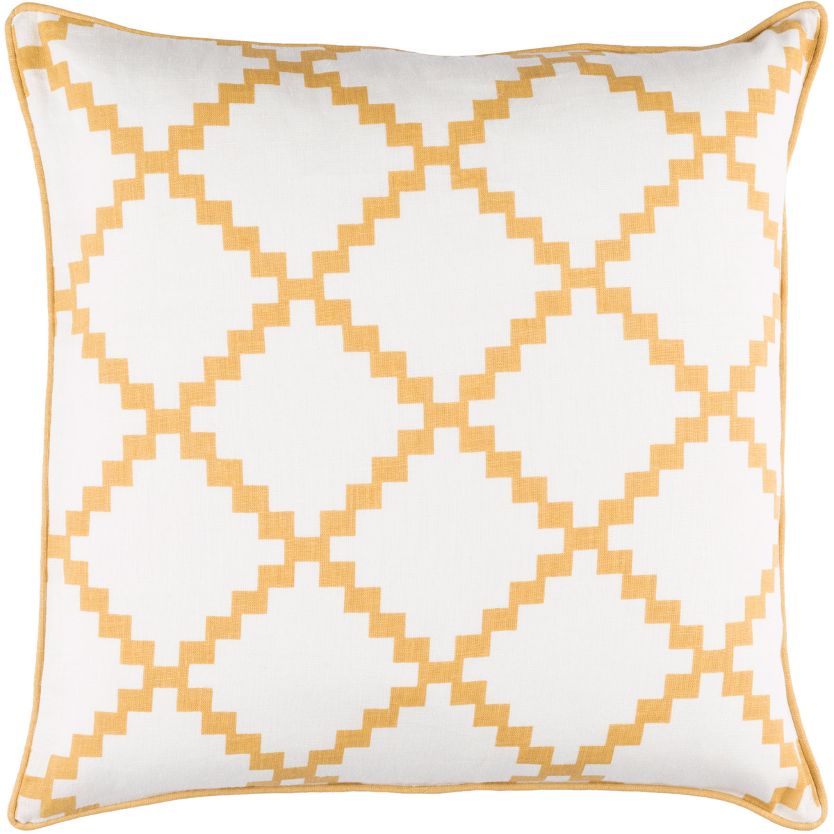 Parsons 20 inch Mustard, White Pillow Kit