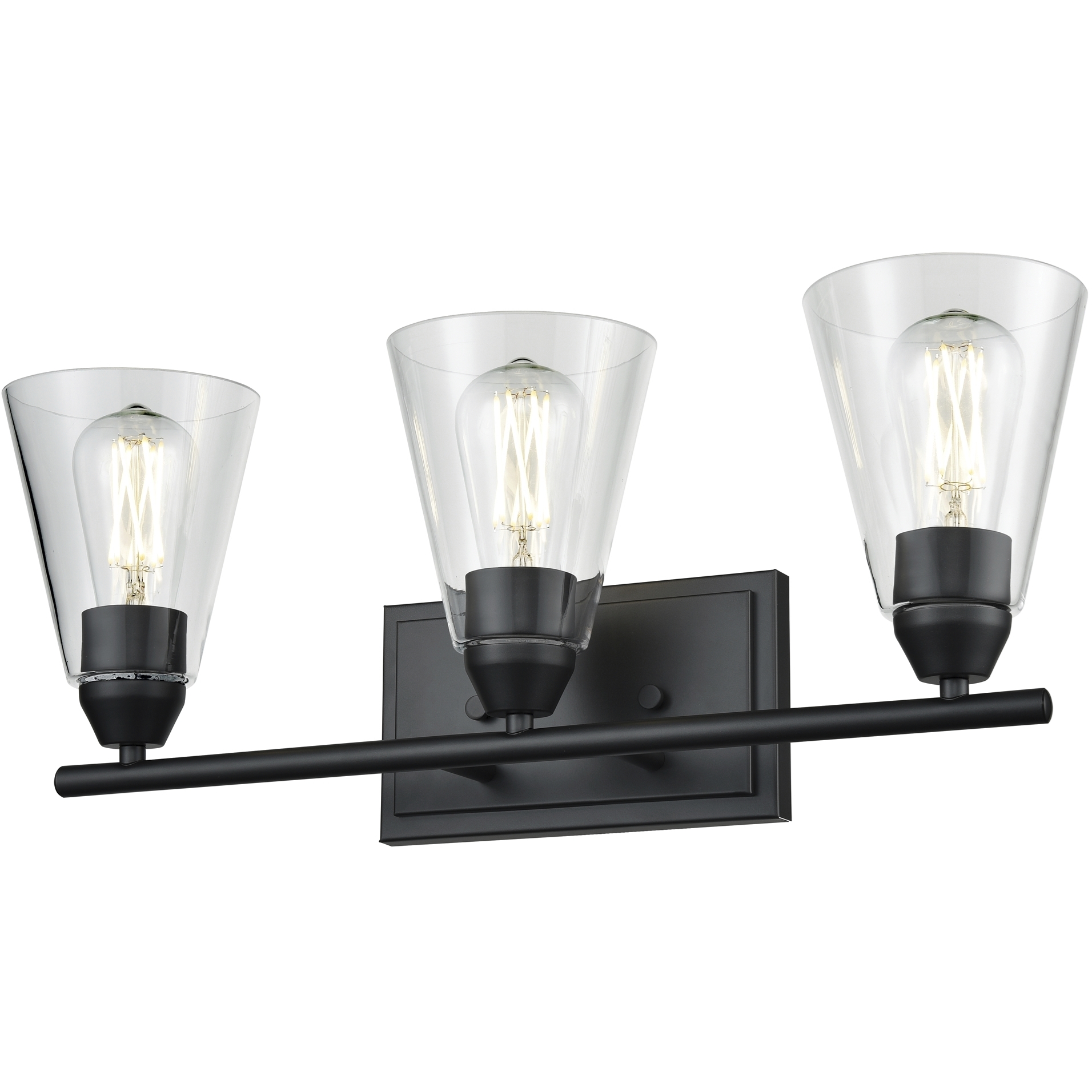 Louisbourg 3 Light 21.75 inch Ebony Bath Vanity Wall Light