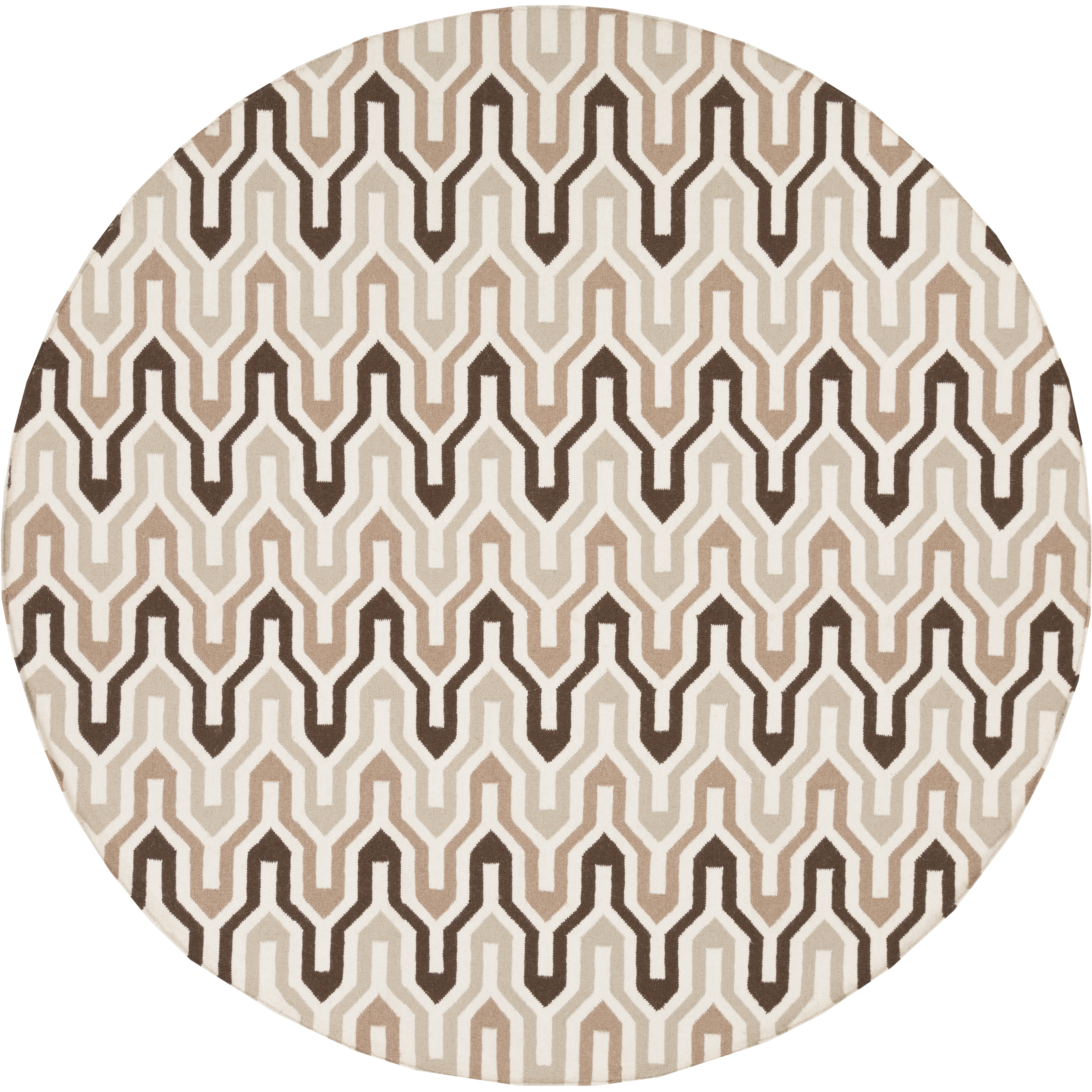 Fallon 96 X 96 inch Dark Brown, Camel, Cream, Taupe Rug