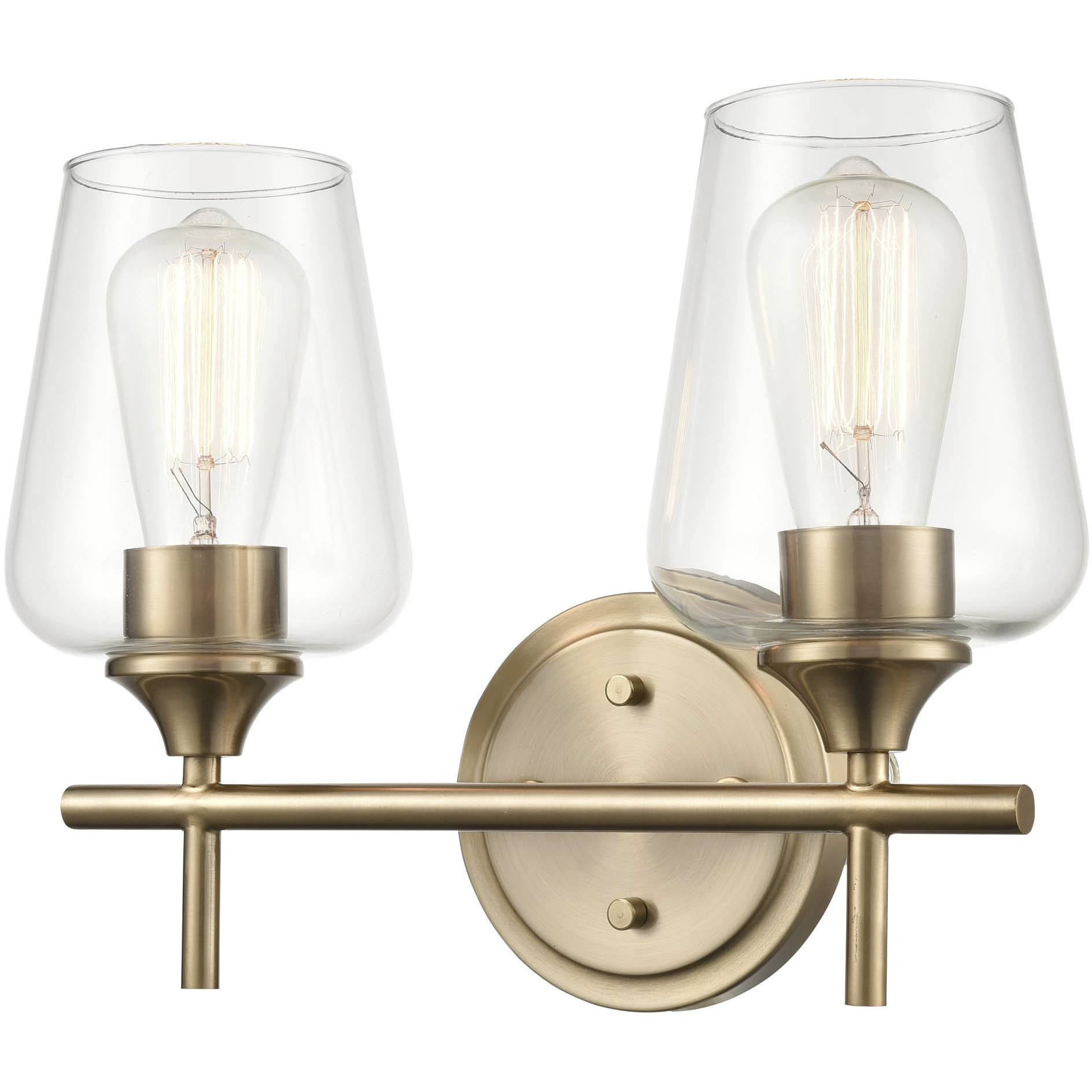Ashford 2 Light 13.75 inch Modern Gold Bathroom Vanity Light Wall Light