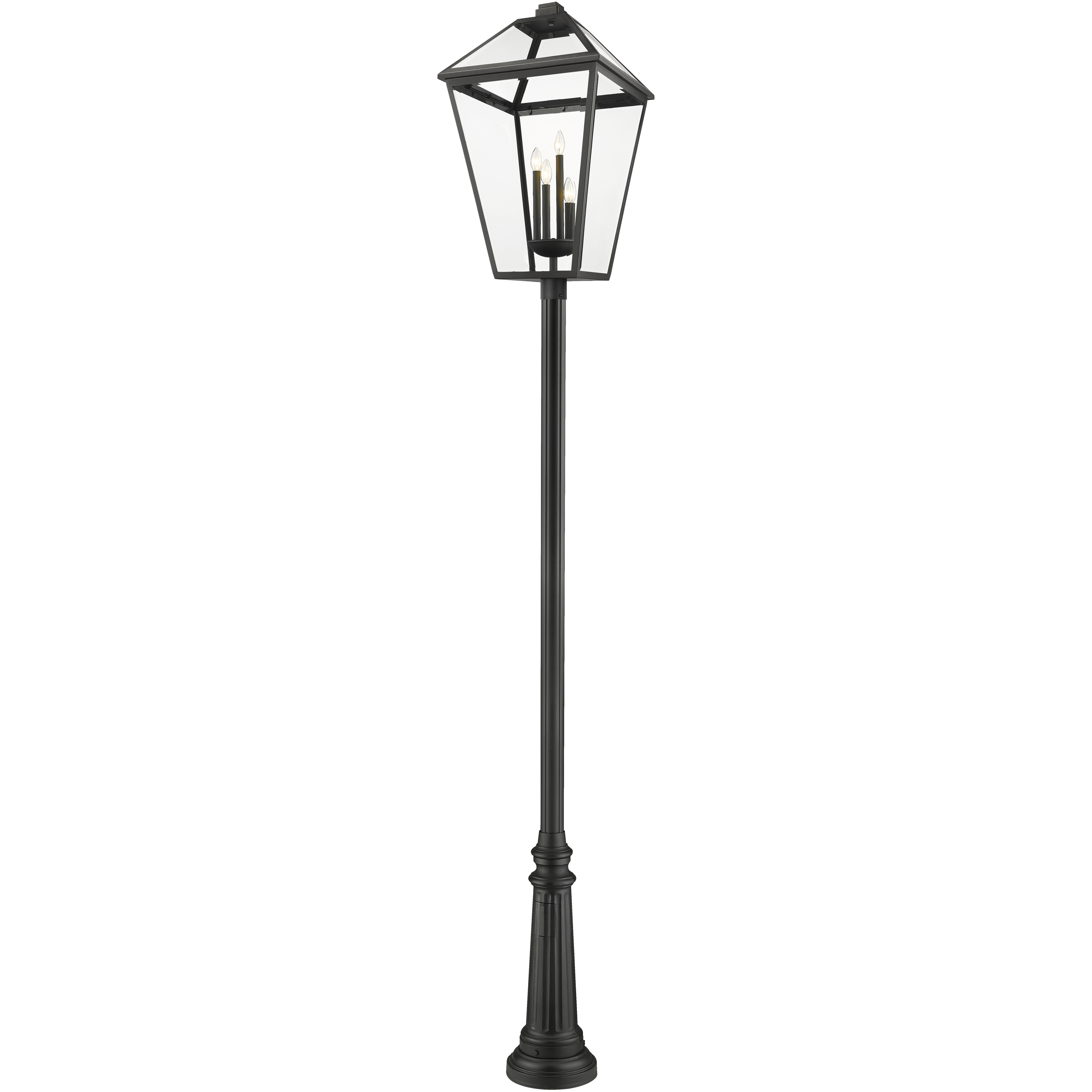 Talbot 4 Light 128.75 inch Black Outdoor Post Mounted Fixture