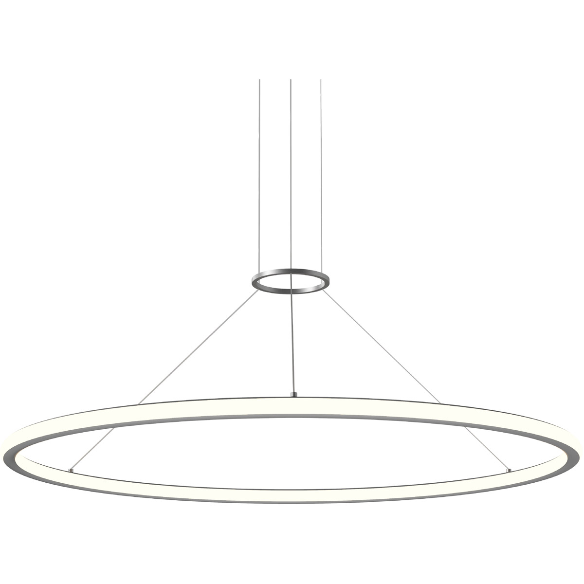 Luna LED 49.5 inch Bright Satin Aluminum Pendant Ceiling Light