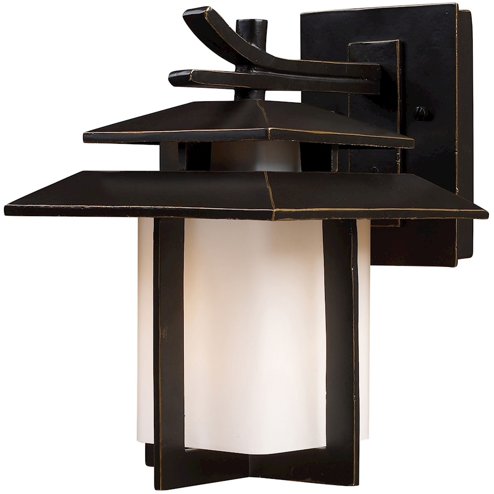 Kanso 1 Light 11 inch Aged Bronze Outdoor Wall Sconce