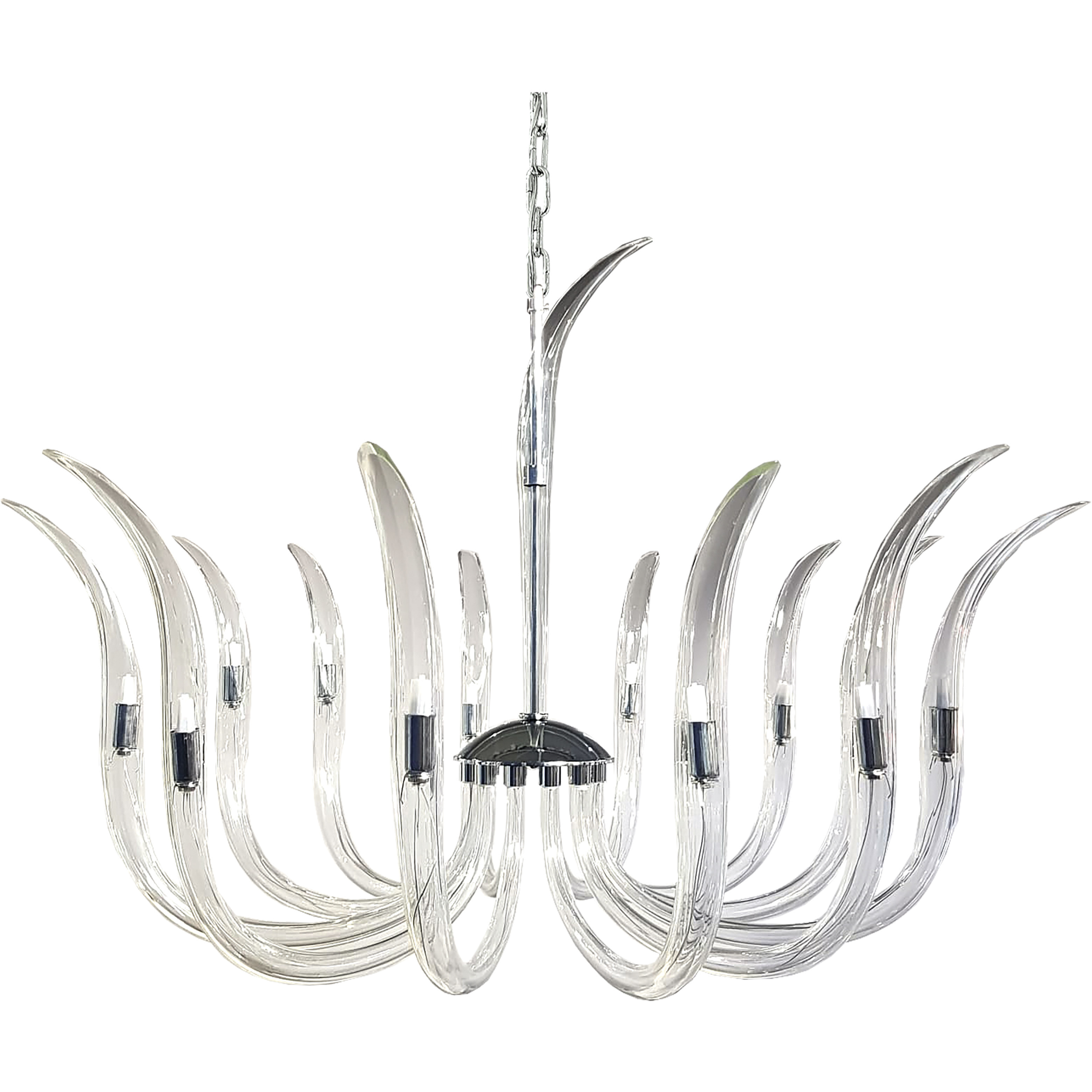 Cisne 12 Light 41 inch Polished Nickel Pendant Ceiling Light