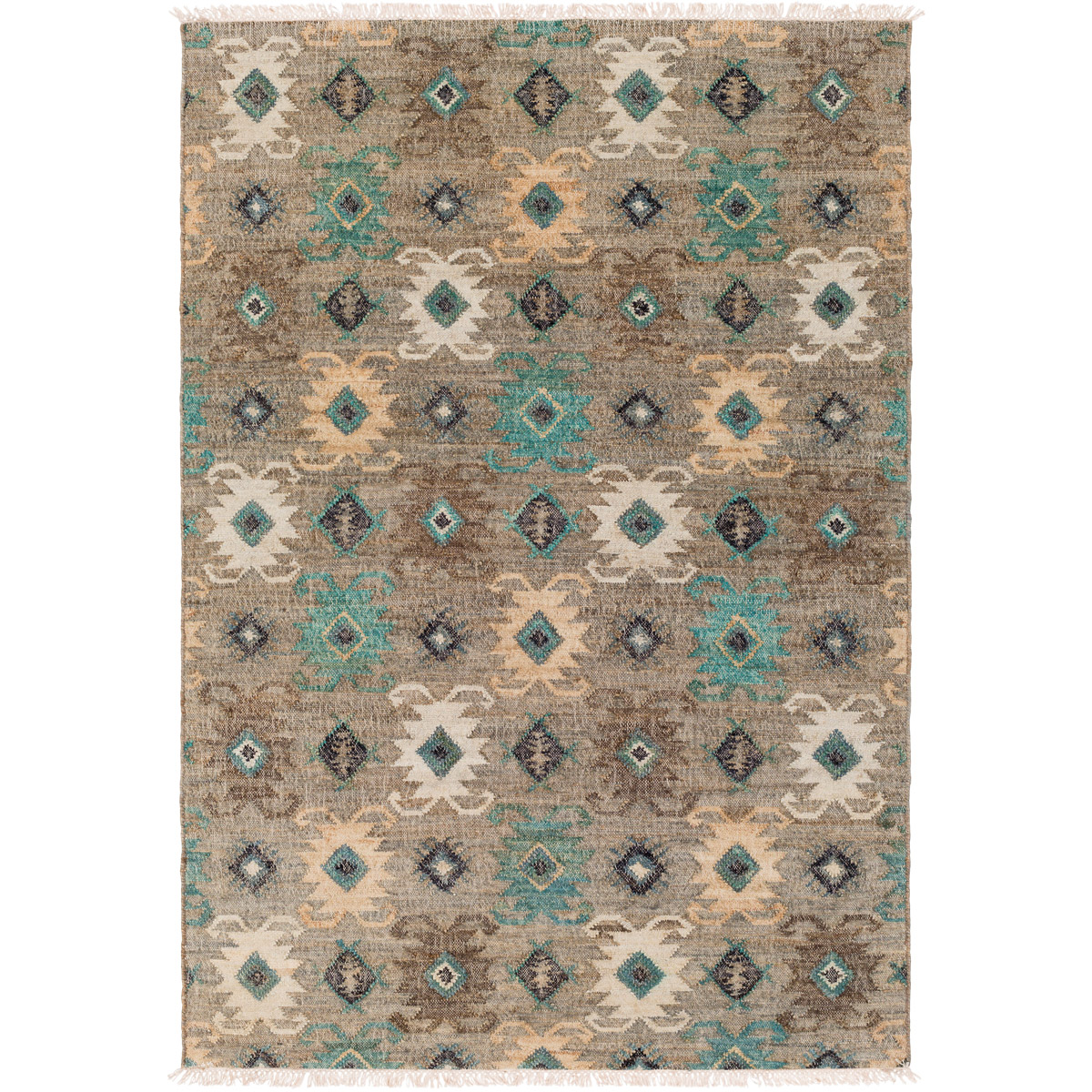 Lenora 36 X 24 inch Blue and Black Area Rug, Jute