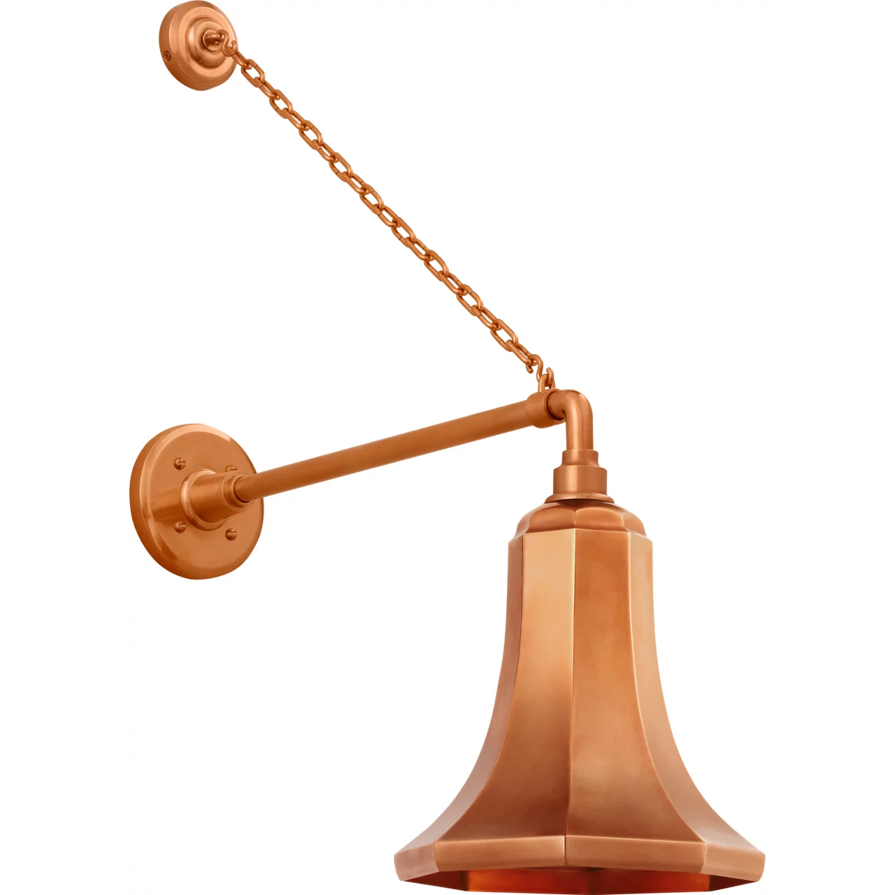 Thomas O'Brien Academy Barn Light LED 28.5 inch Soft Copper Anchored Mack Barn Light in 9.25" Soft Copper Savannah Shade
