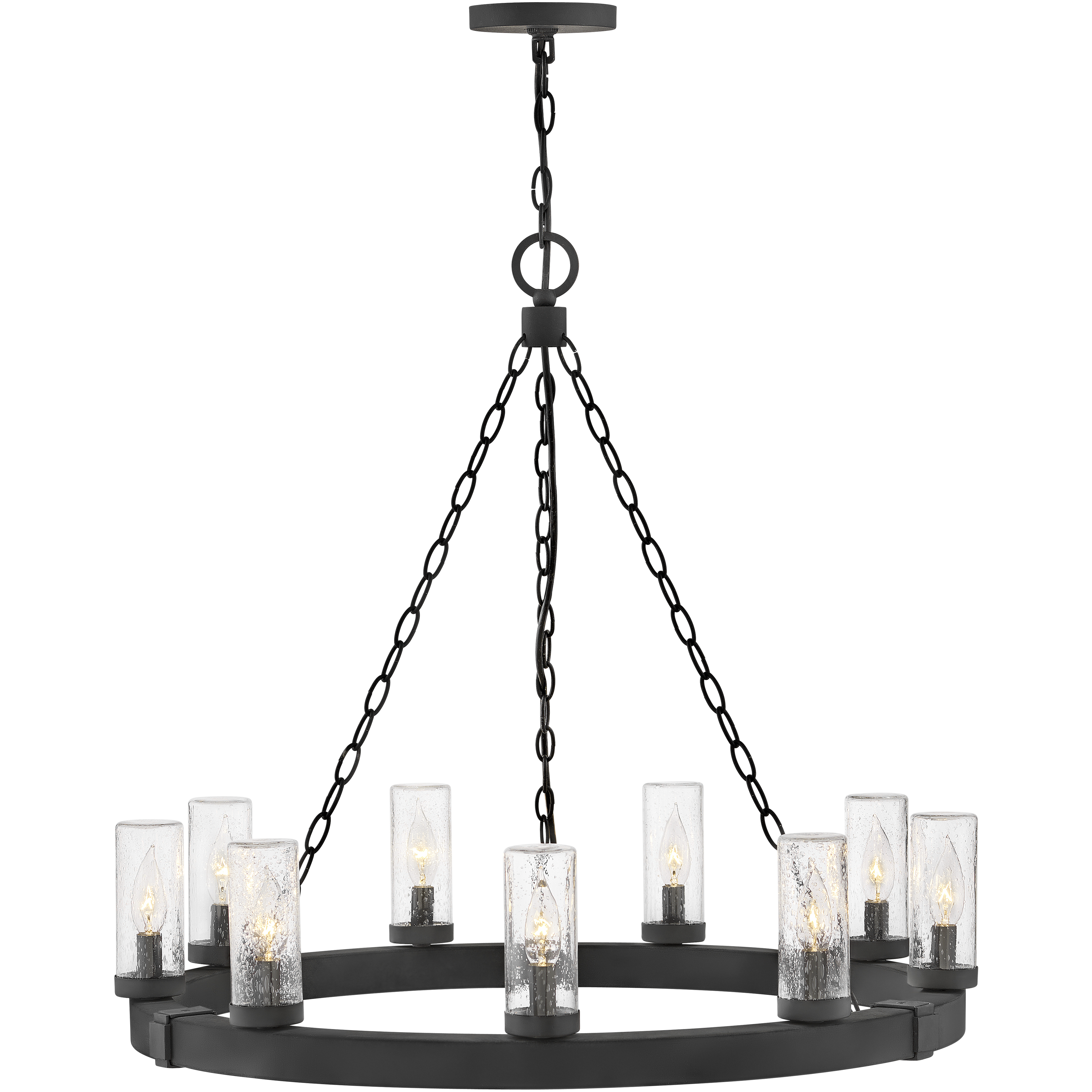 Open Air Sawyer LED 30 inch Black Outdoor Chandelier in 12V LED