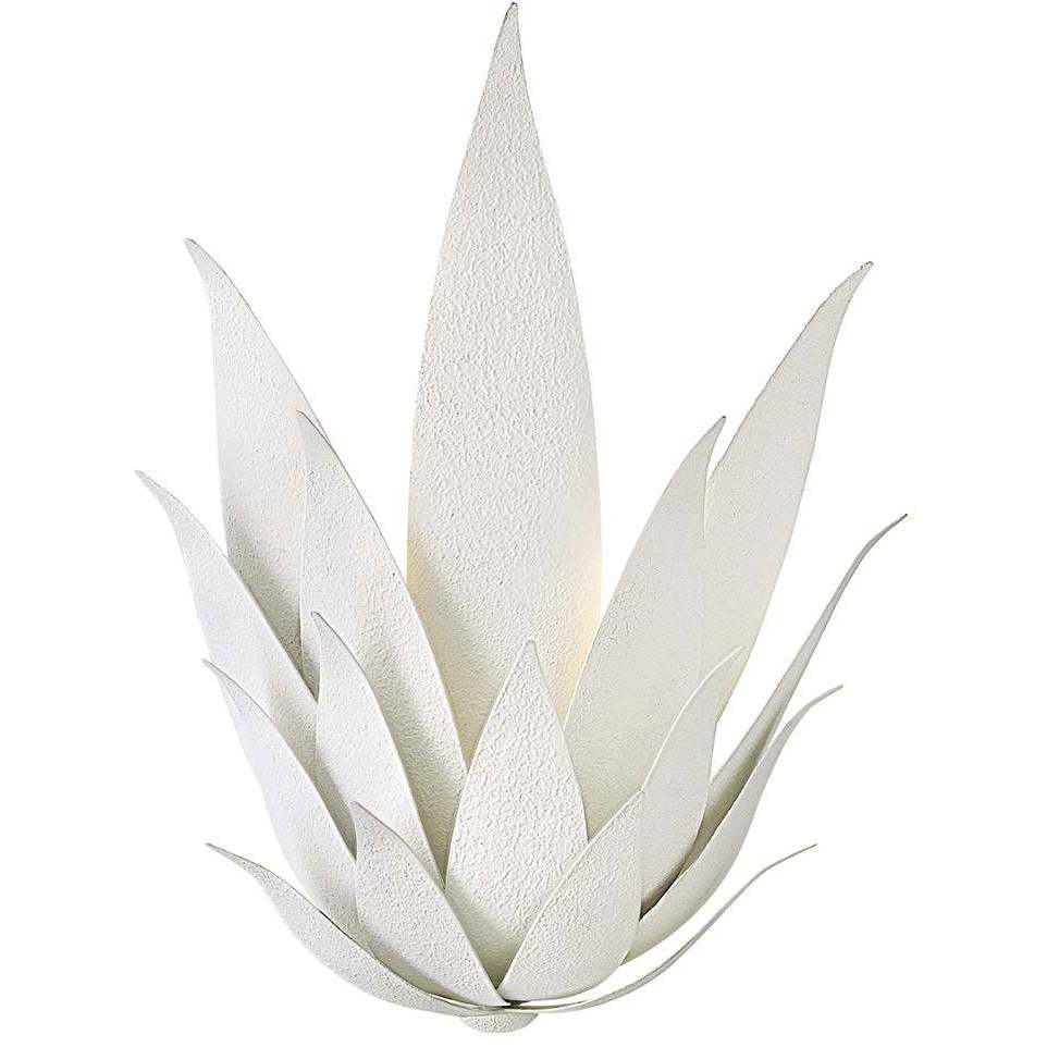 Agave Sconce Wall Light in Textured Plaster