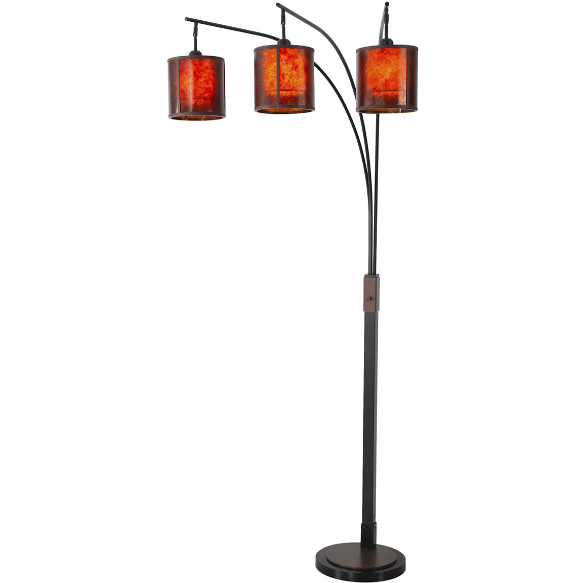 Layers 86 inch 60 watt Charcoal Gray and Gunmetal Arc Floor Lamp Portable Light