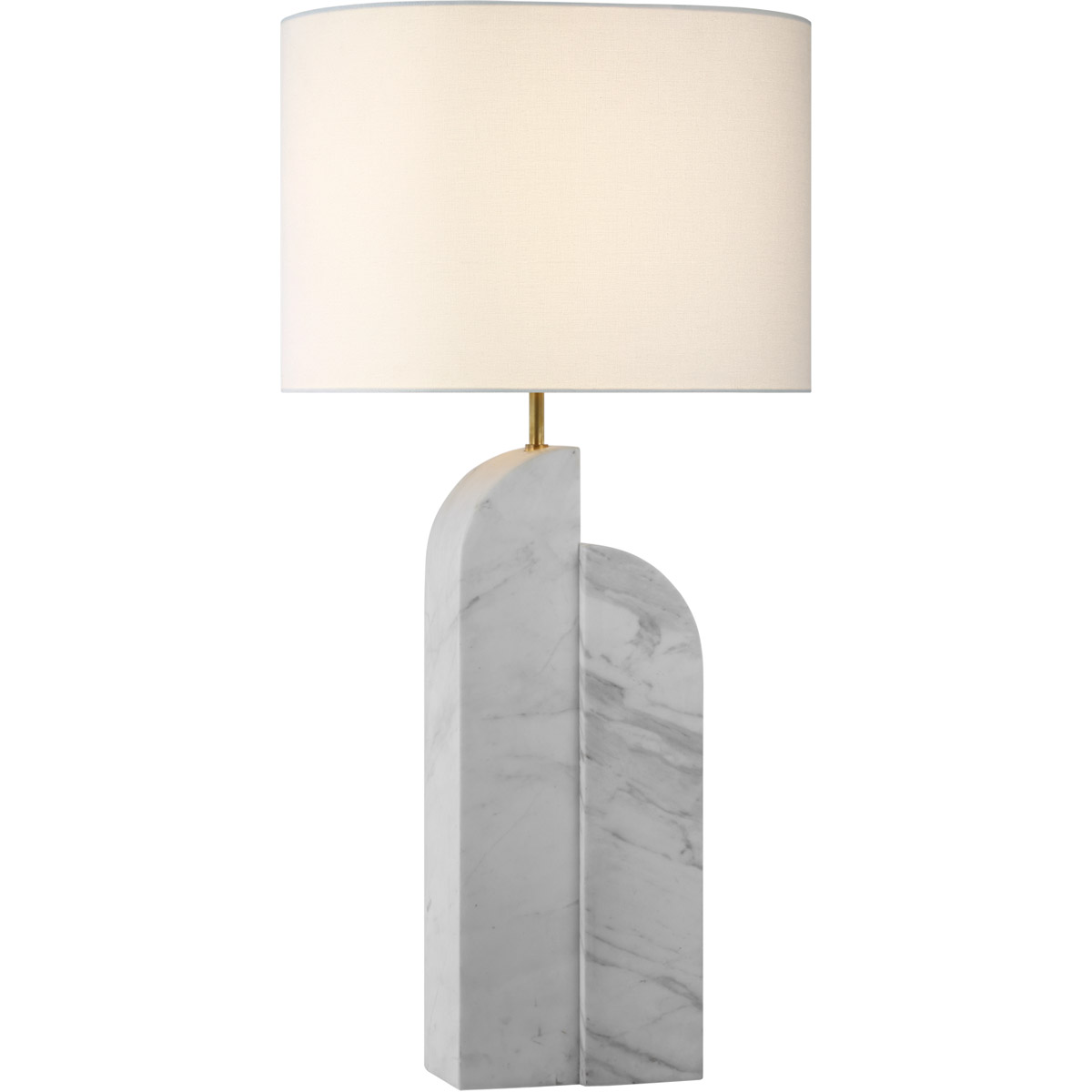 Kelly Wearstler Savoye 34 inch 15 watt White Marble Right Table Lamp Portable Light, Large