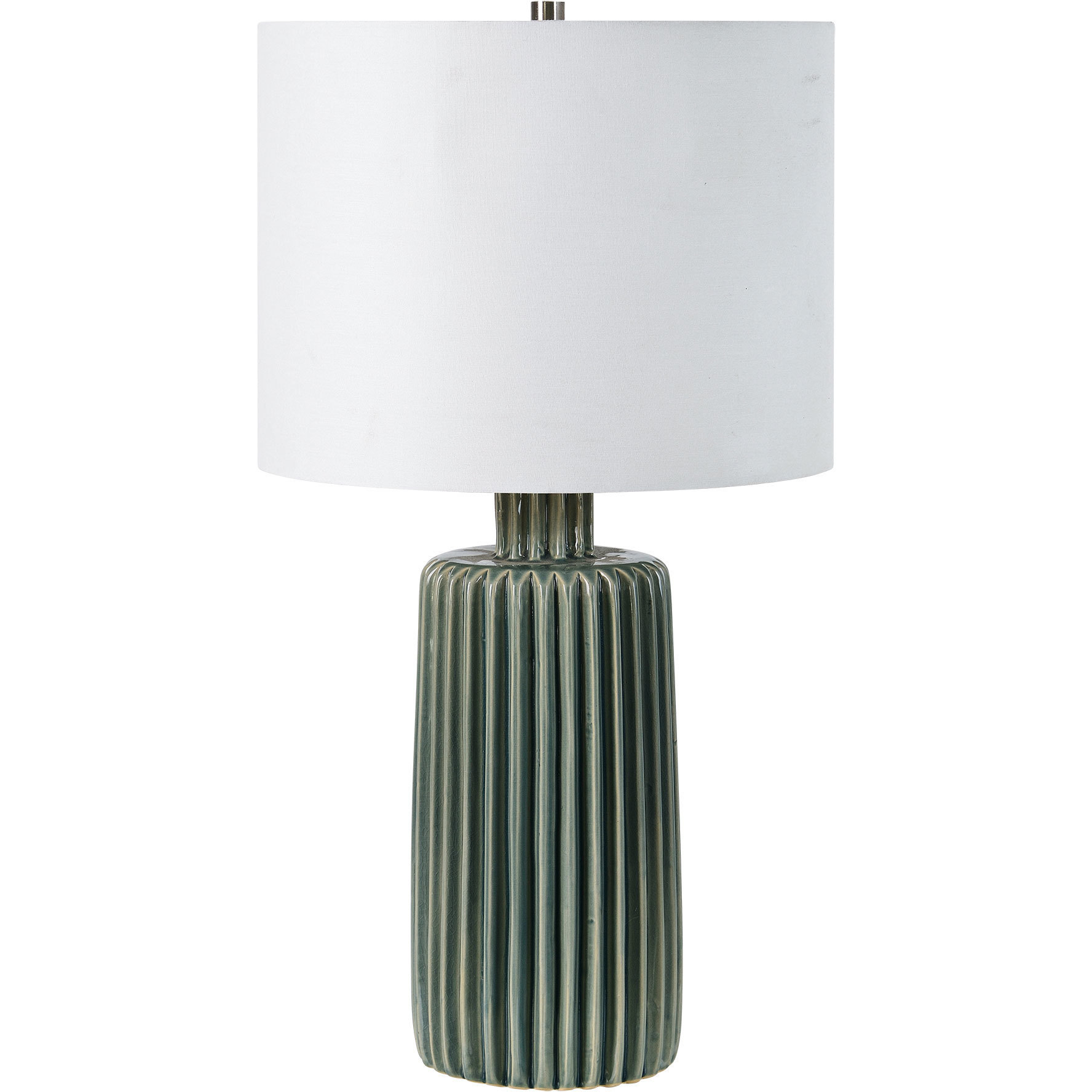 Roza 24.5 inch 100 watt Olive and Off-White Table Lamp Portable Light