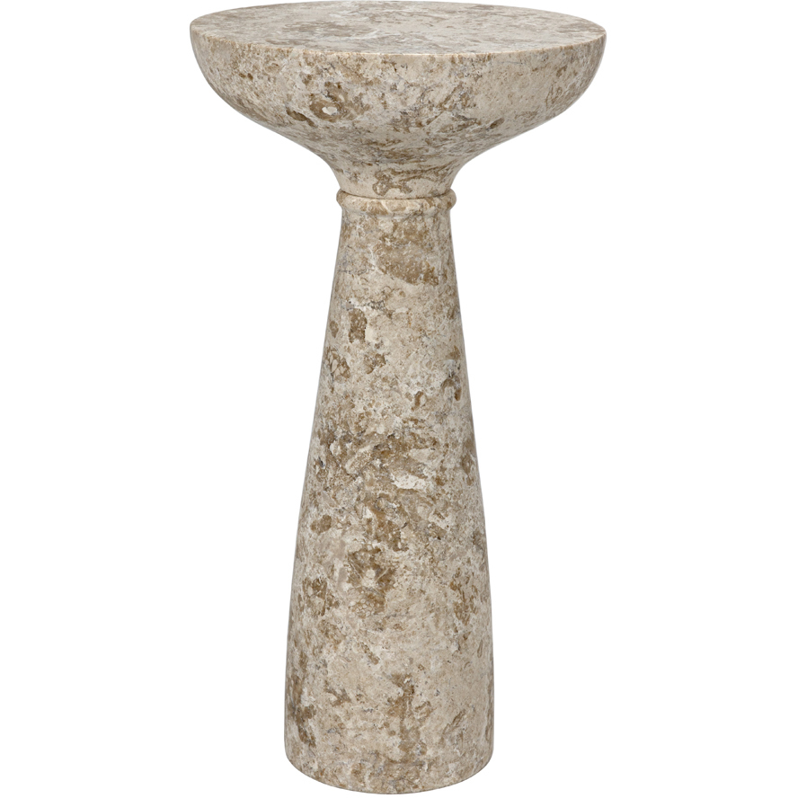 Architect 26 X 14 inch White Marble Side Table, C