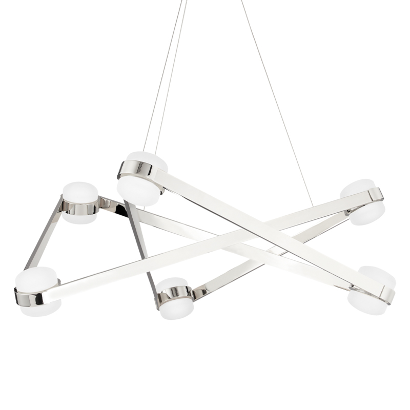 Orbit LED 38 inch Polished Nickel Chandelier Ceiling Light