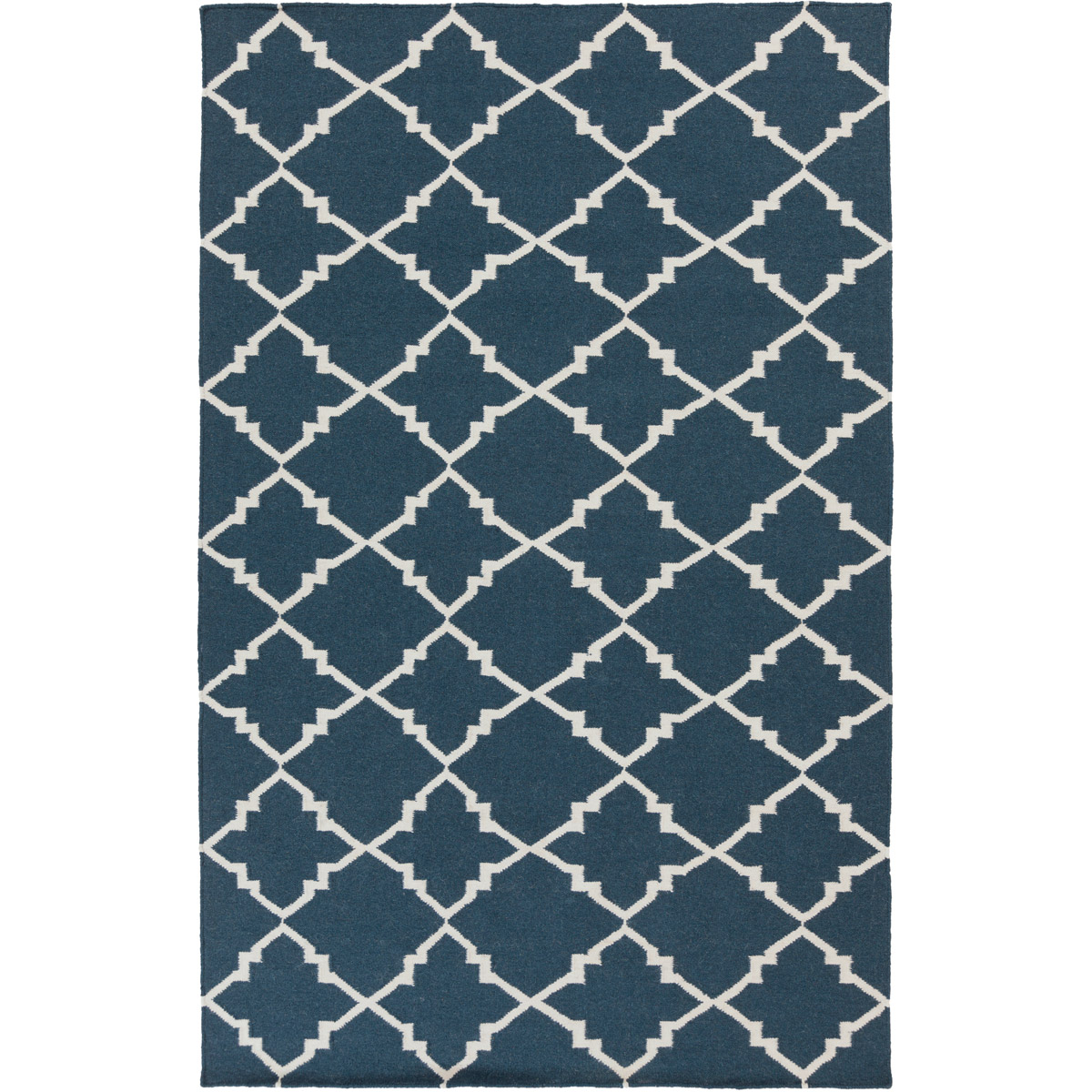 Frontier 36 X 24 inch Blue and Neutral Area Rug, Wool