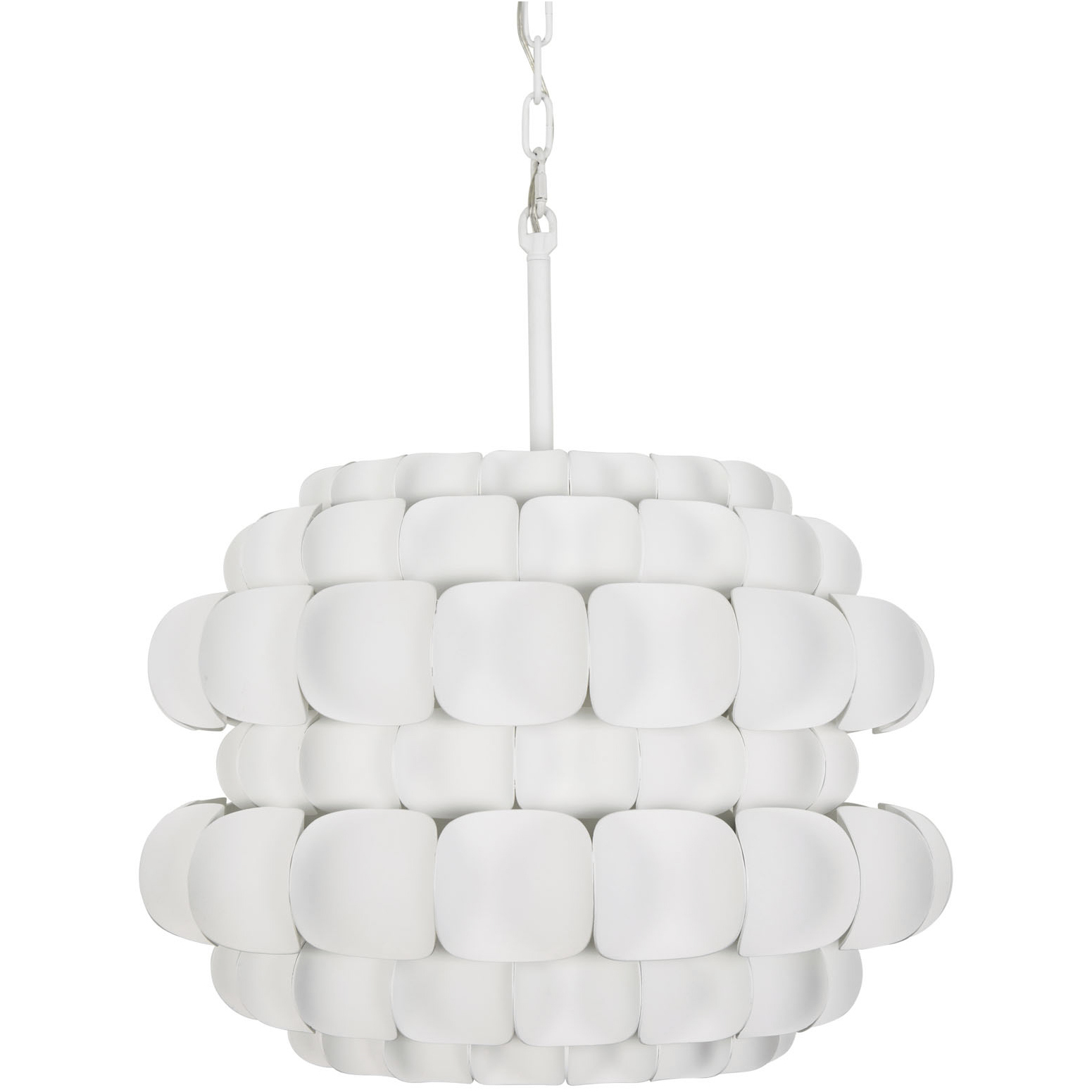 Swoon 3 Light 20 inch Matte White Pendant Ceiling Light, Smithsonian Collaboration