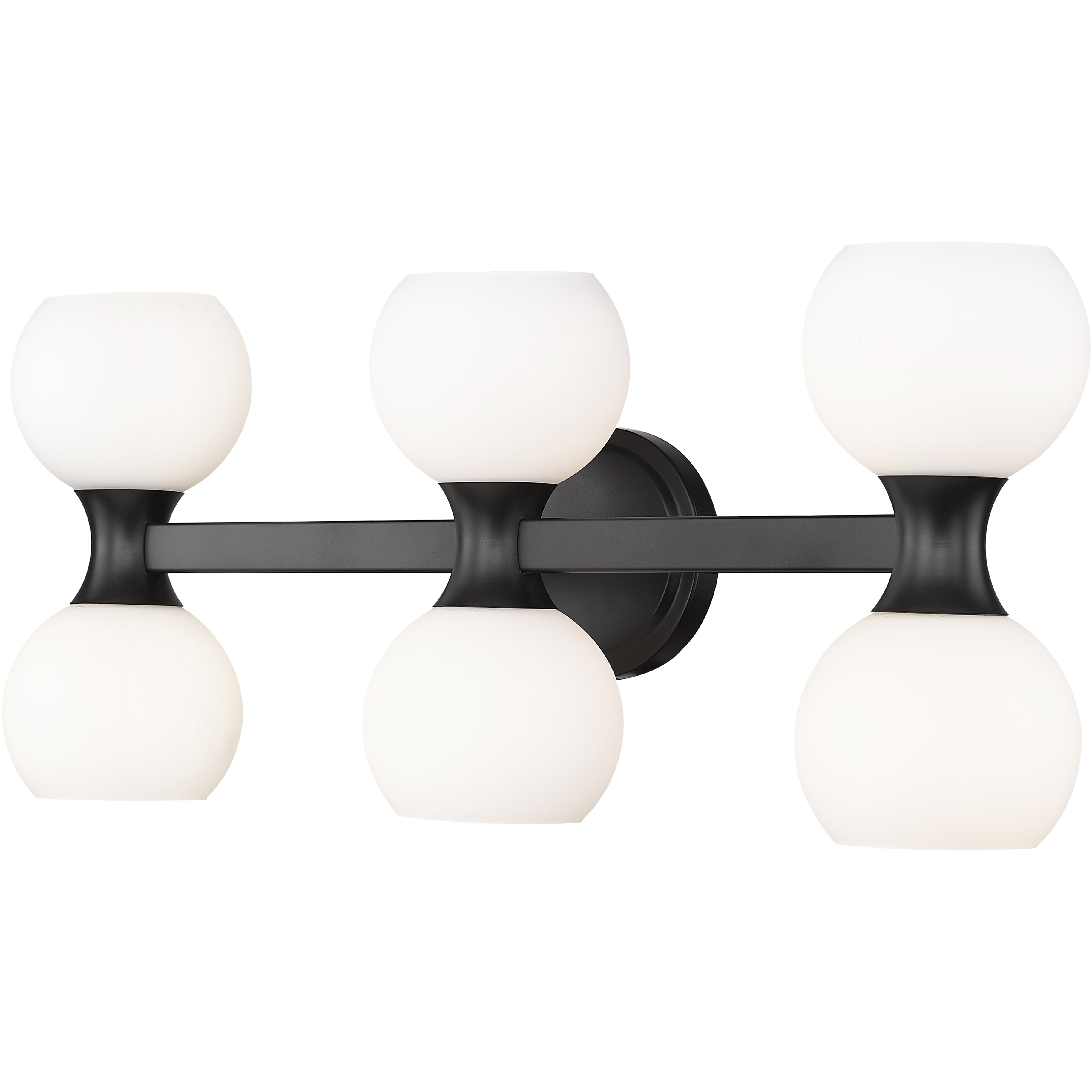 Artemis 6 Light 25 inch Matte Black Vanity Wall Light