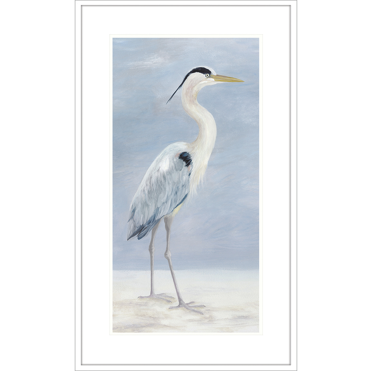 Coastal Calm Blue and White Framed Art