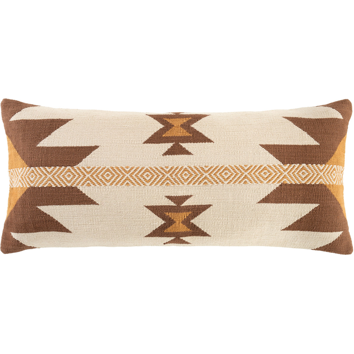Andrea 32 X 14 inch Cream/Dark Brown/Camel Pillow Kit, Lumbar