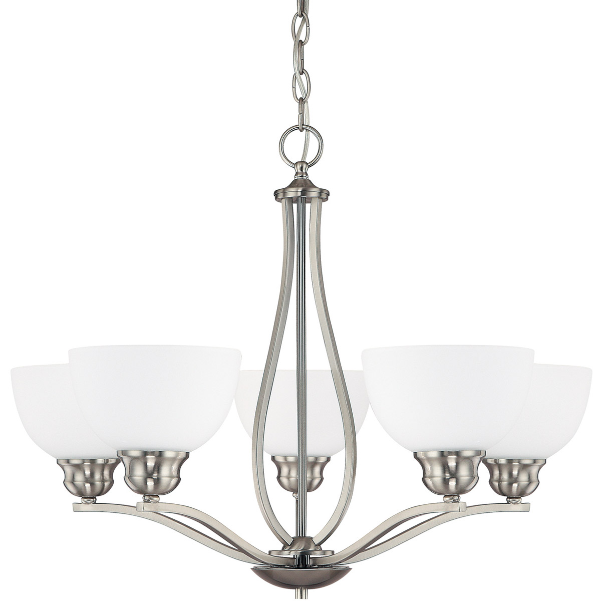 Stanton 5 Light 27 inch Brushed Nickel Chandelier Ceiling Light